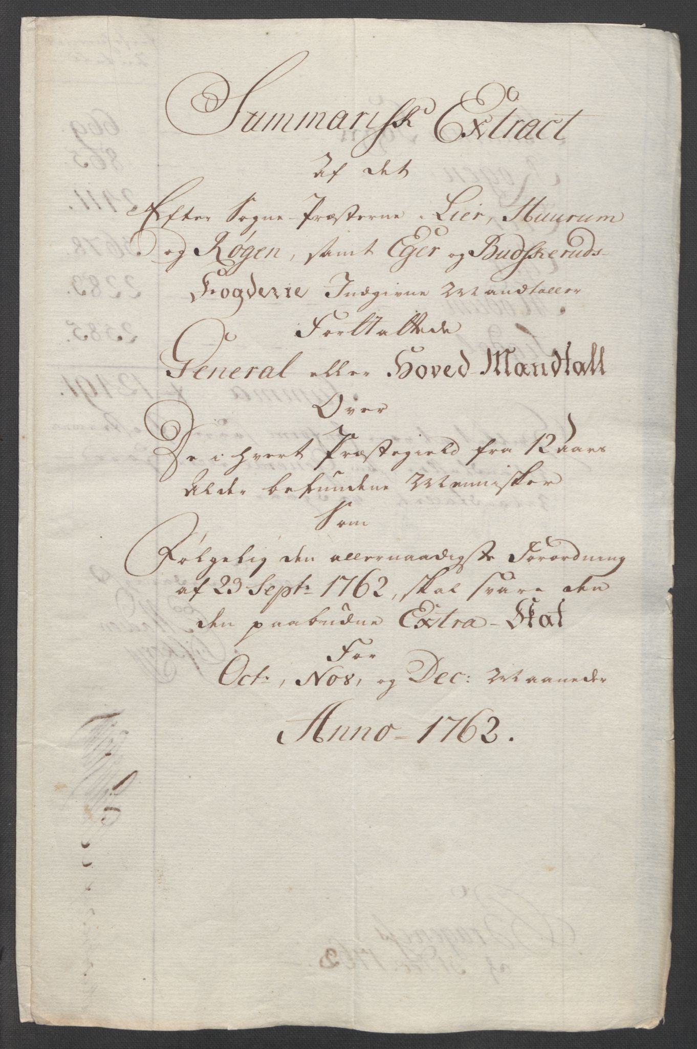 Rentekammeret inntil 1814, Reviderte regnskaper, Fogderegnskap, RA/EA-4092/R31/L1833: Ekstraskatten Hurum, Røyken, Eiker, Lier og Buskerud, 1762-1764, p. 15
