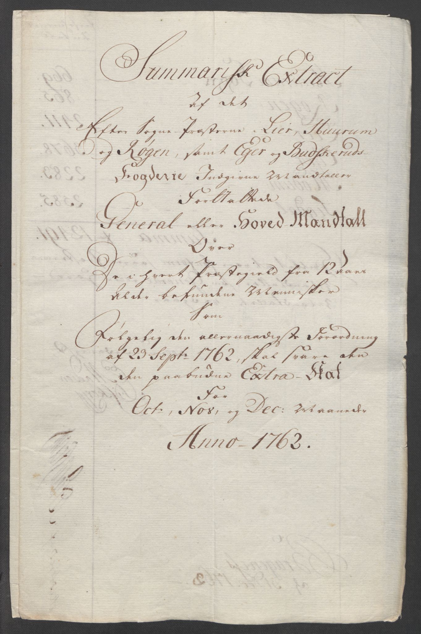 Rentekammeret inntil 1814, Reviderte regnskaper, Fogderegnskap, AV/RA-EA-4092/R31/L1833: Ekstraskatten Hurum, Røyken, Eiker, Lier og Buskerud, 1762-1764, p. 15