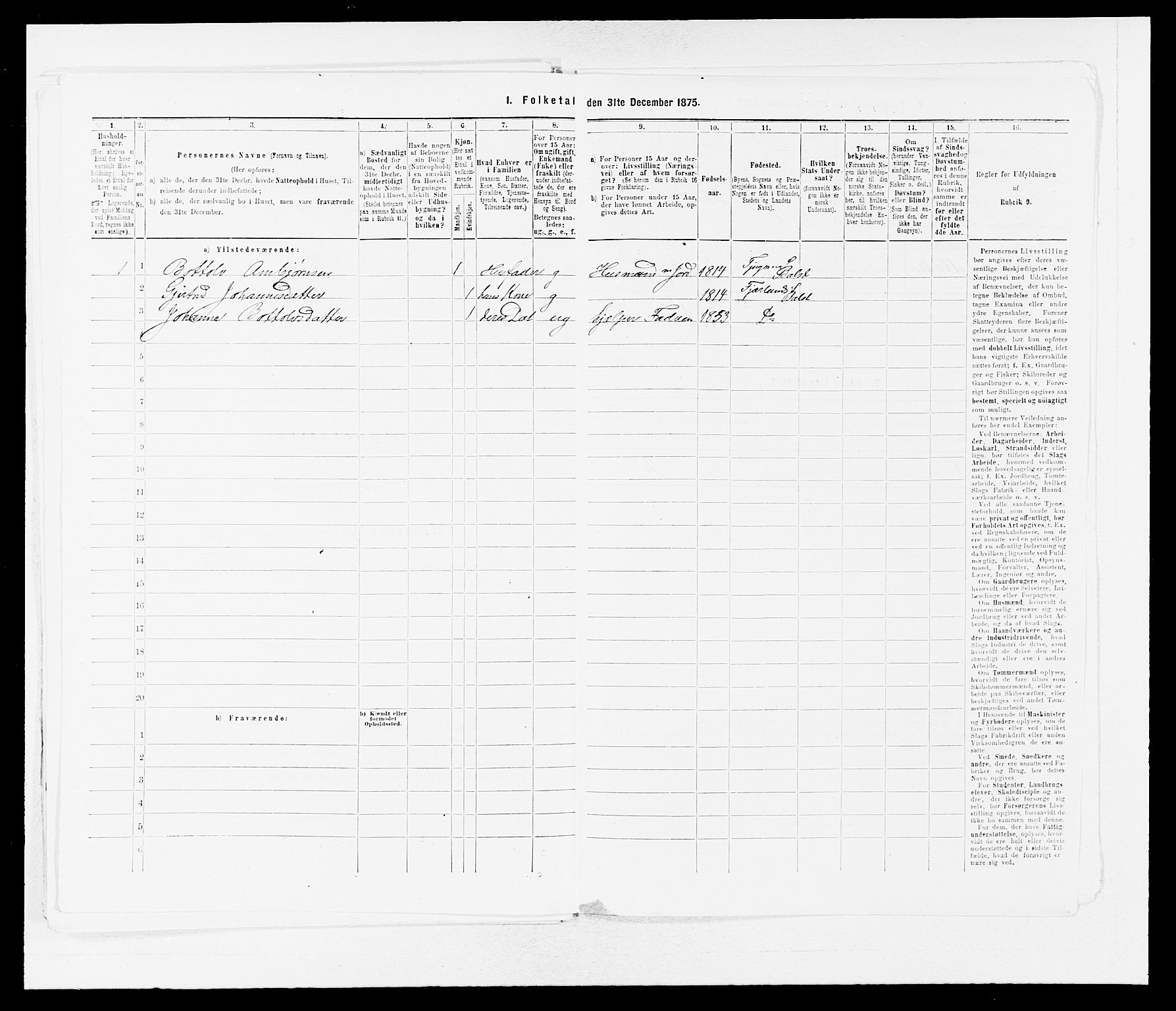 SAB, 1875 census for 1418P Balestrand, 1875, p. 350