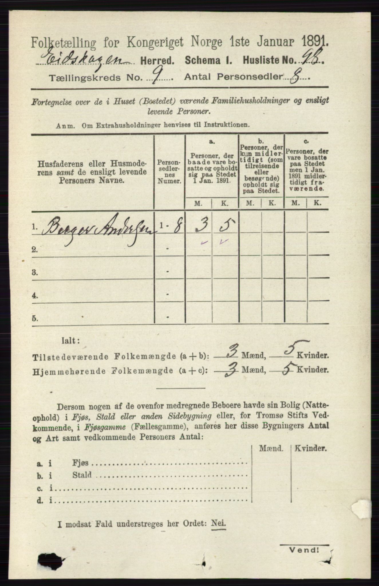 RA, 1891 census for 0420 Eidskog, 1891, p. 5375