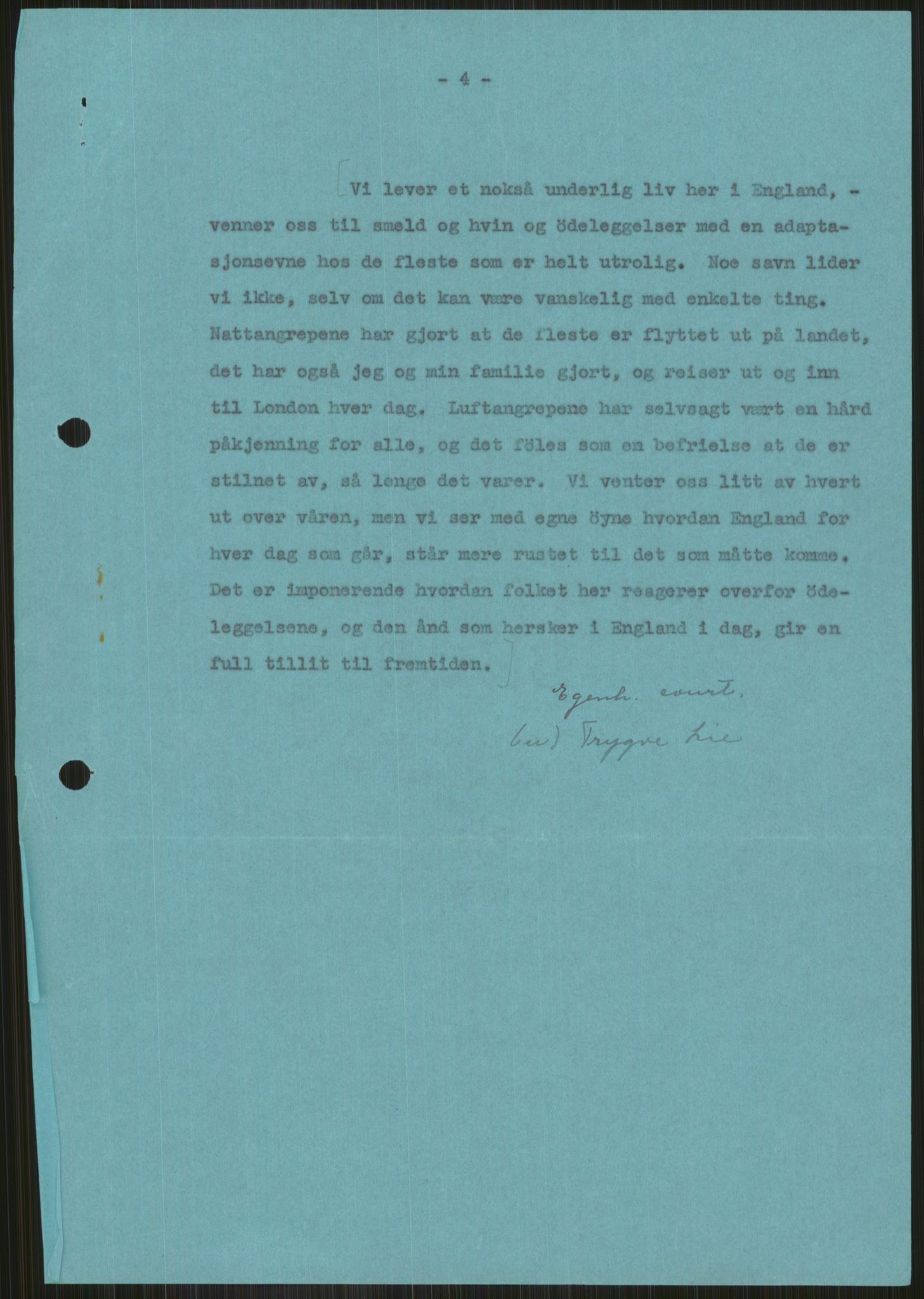 Lie, Trygve, AV/RA-PA-1407/D/L0005: Blandet korrespondanse., 1941-1945, p. 467