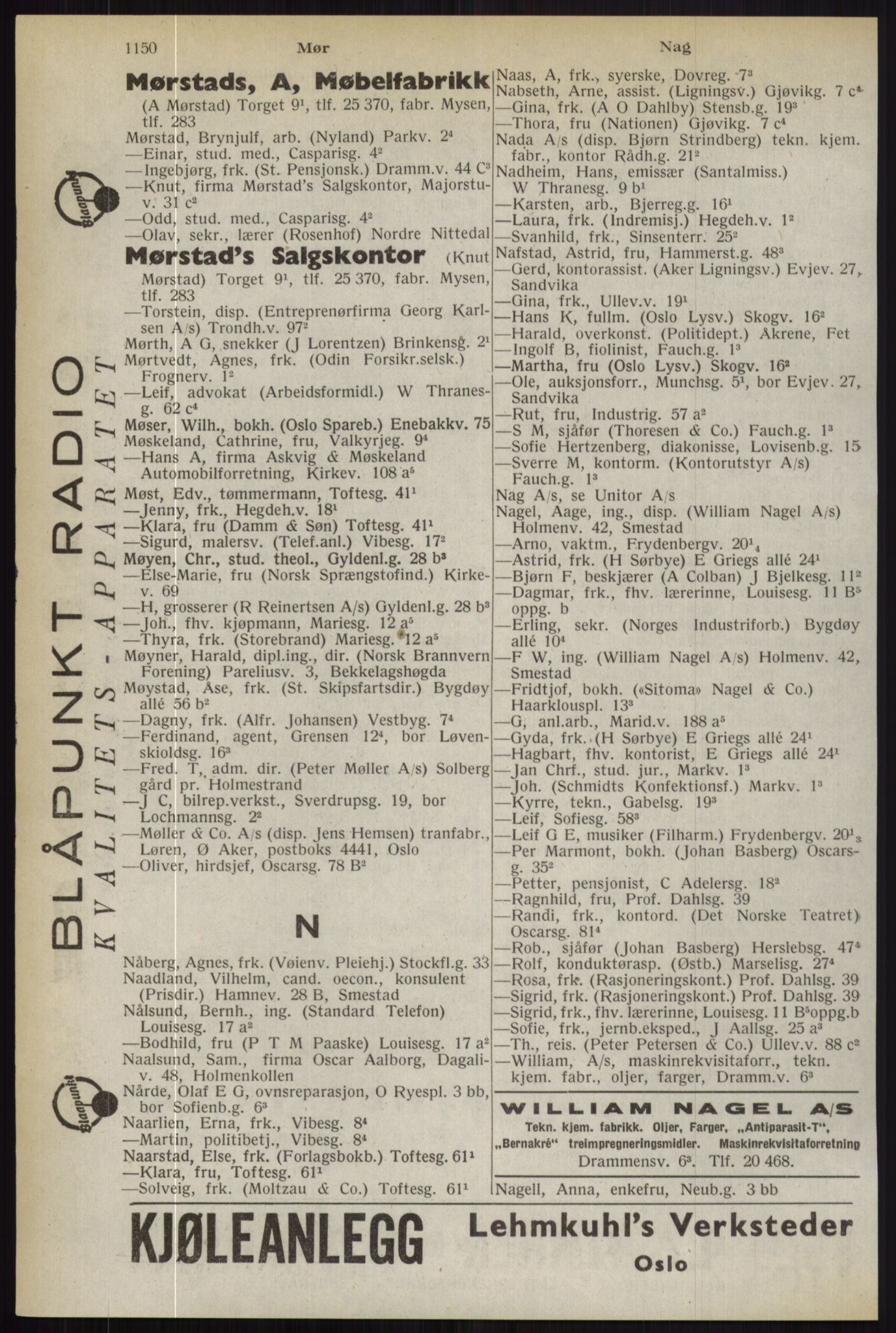 Kristiania/Oslo adressebok, PUBL/-, 1944, p. 1150