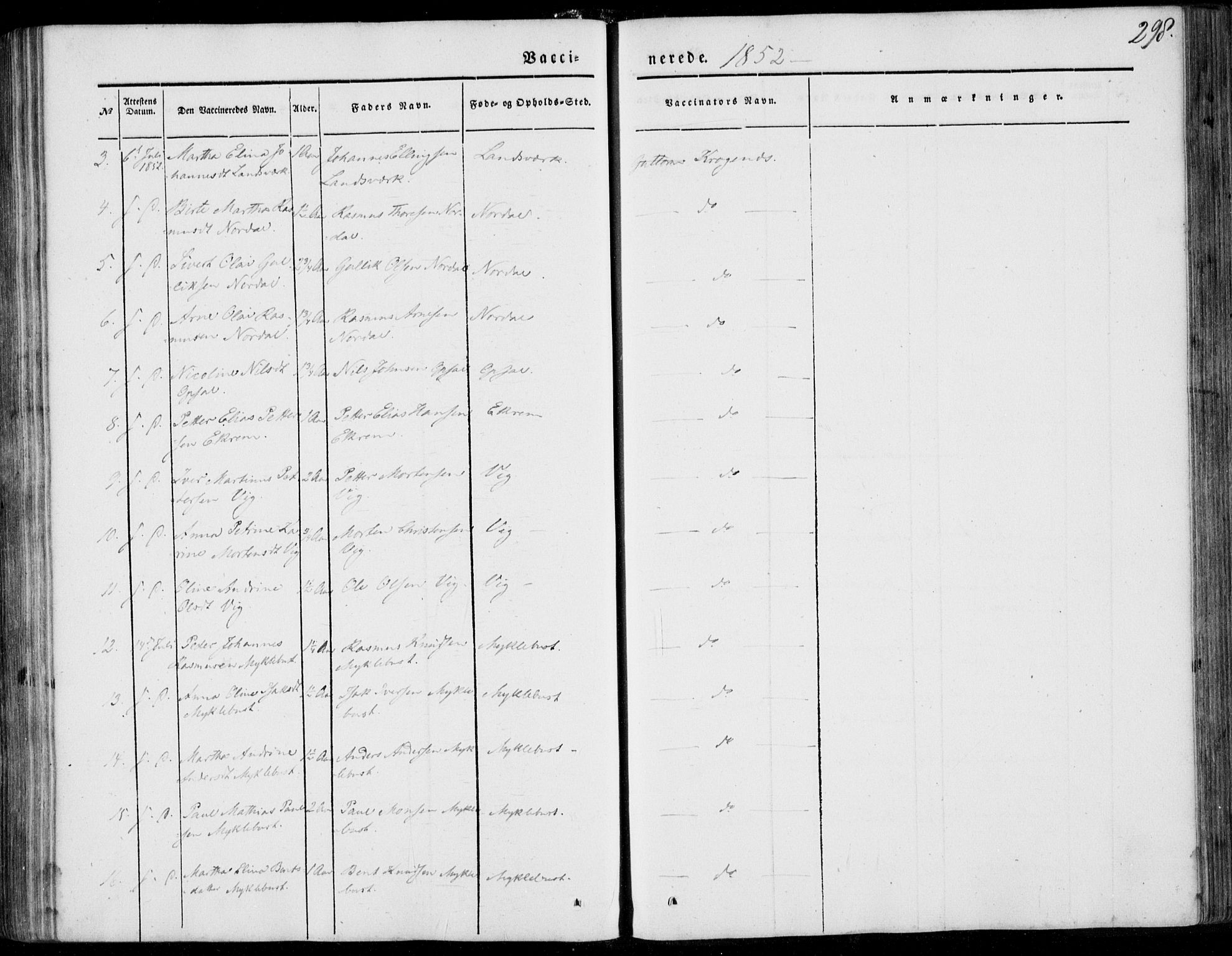 Ministerialprotokoller, klokkerbøker og fødselsregistre - Møre og Romsdal, SAT/A-1454/502/L0023: Parish register (official) no. 502A01, 1844-1873, p. 298