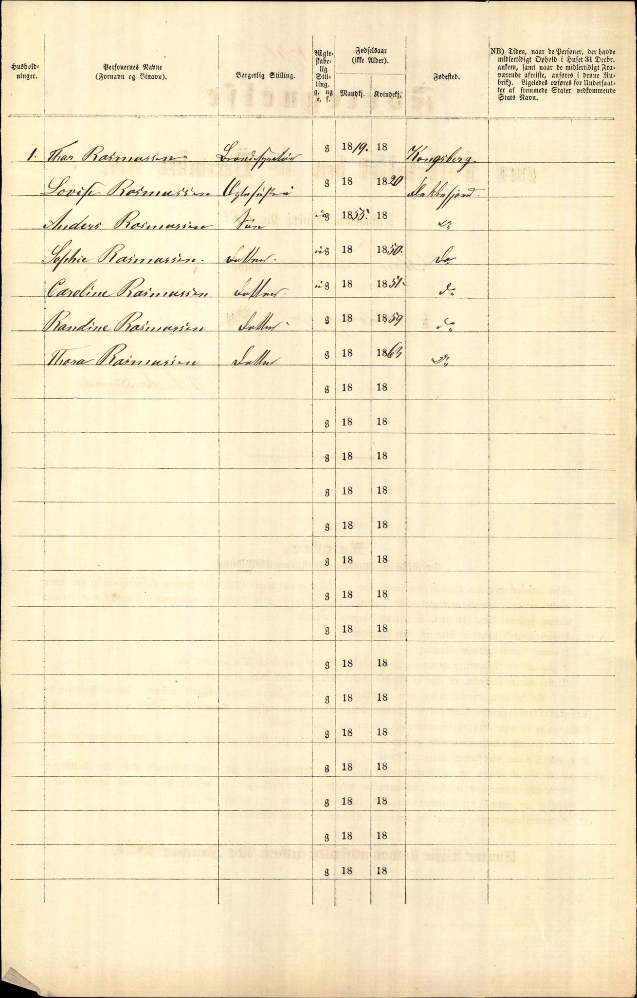 RA, 1870 census for 1004 Flekkefjord, 1870, p. 97