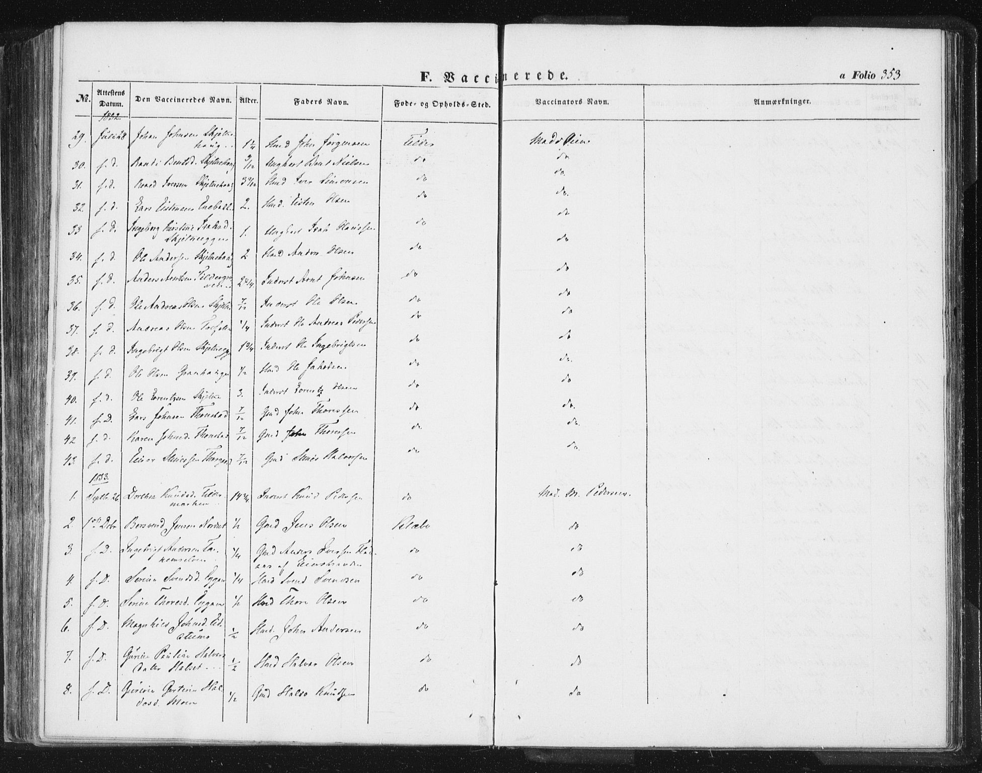 Ministerialprotokoller, klokkerbøker og fødselsregistre - Sør-Trøndelag, SAT/A-1456/618/L0441: Parish register (official) no. 618A05, 1843-1862, p. 353