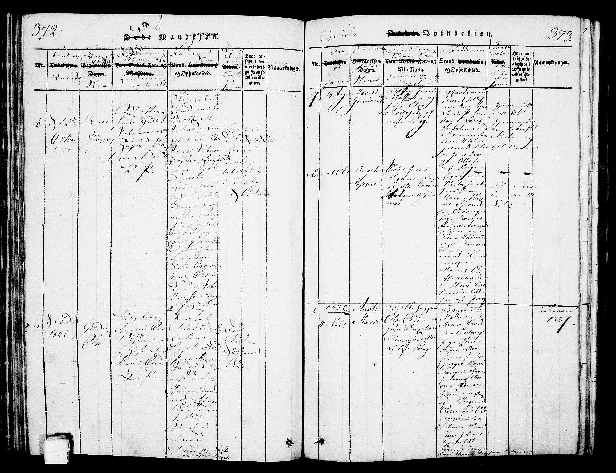 Porsgrunn kirkebøker , SAKO/A-104/G/Gb/L0001: Parish register (copy) no. II 1, 1817-1828, p. 372-373