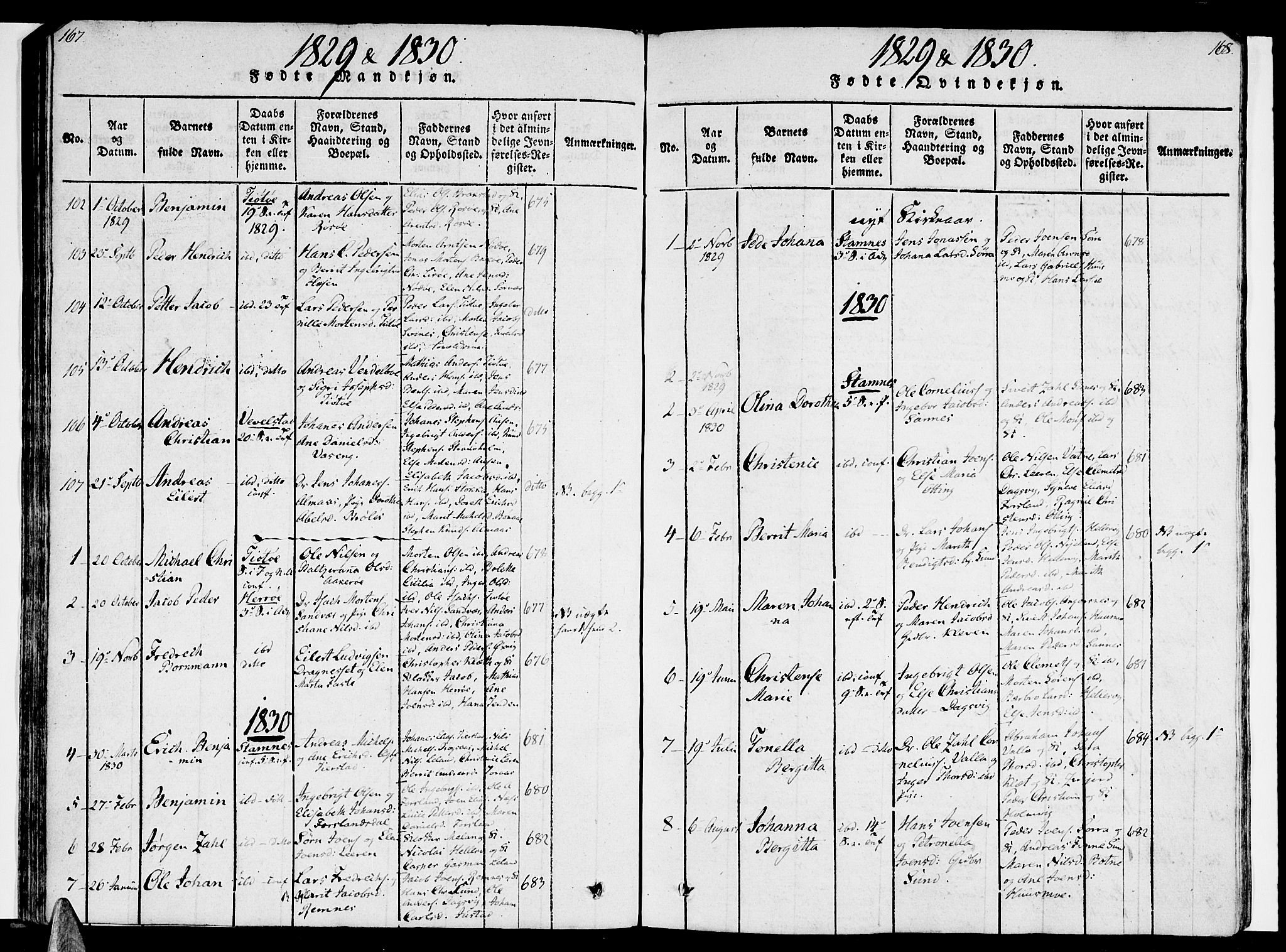 Ministerialprotokoller, klokkerbøker og fødselsregistre - Nordland, SAT/A-1459/830/L0445: Parish register (official) no. 830A09, 1820-1830, p. 167-168