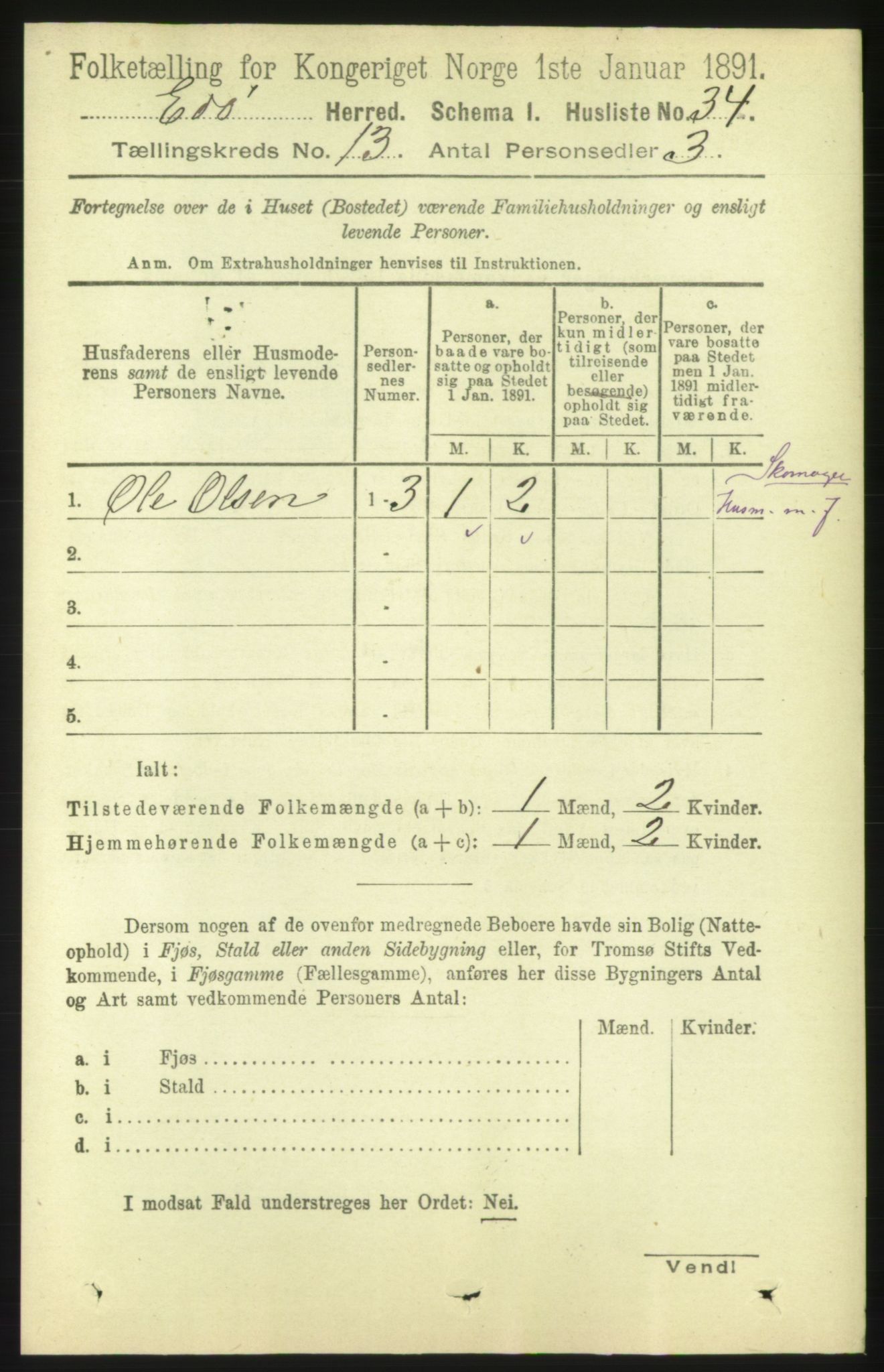 RA, 1891 census for 1573 Edøy, 1891, p. 3675