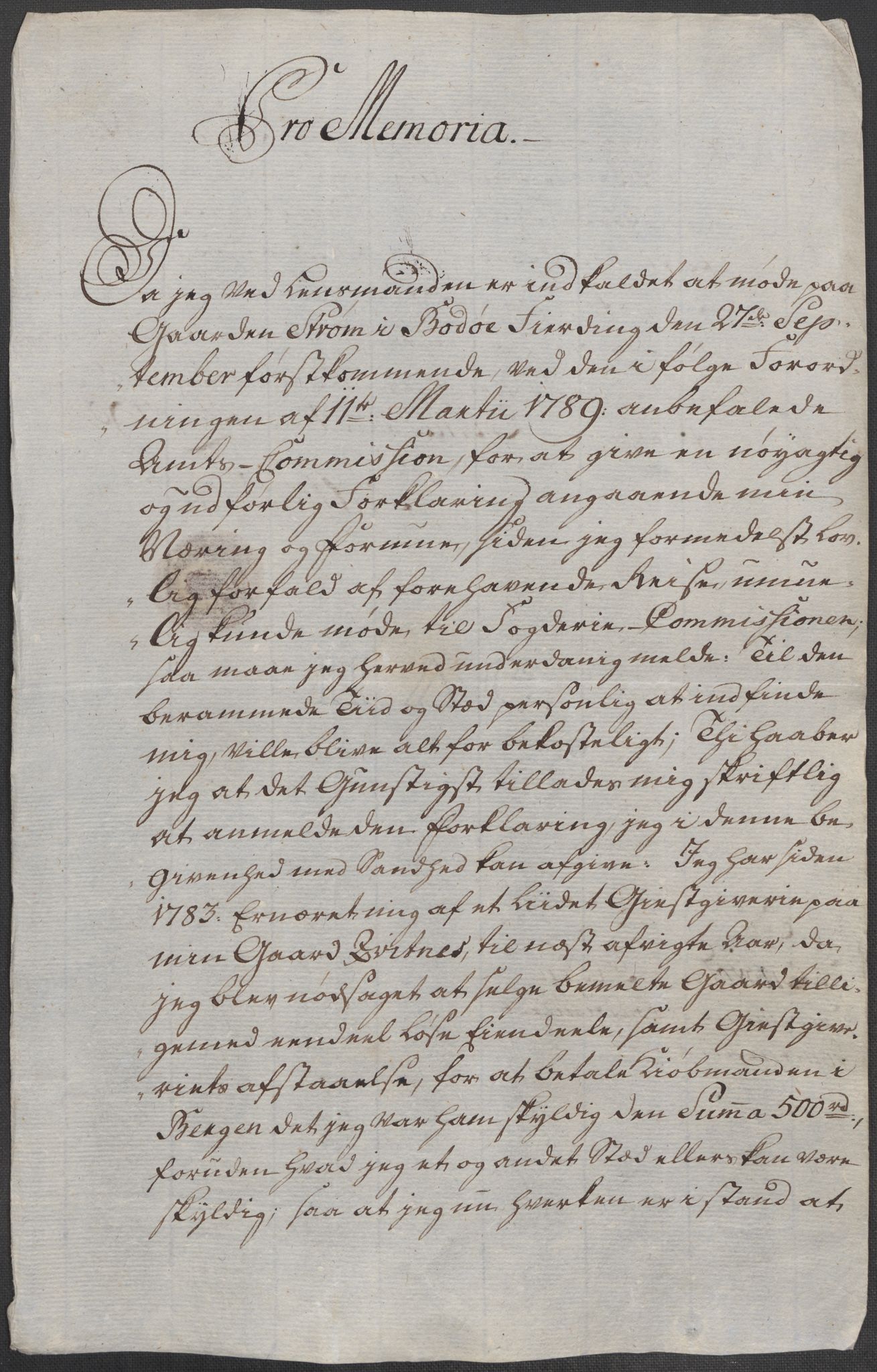 Rentekammeret inntil 1814, Reviderte regnskaper, Mindre regnskaper, AV/RA-EA-4068/Rf/Rfe/L0055: Vesterålen, Andenes og Lofoten fogderi, 1789, p. 105