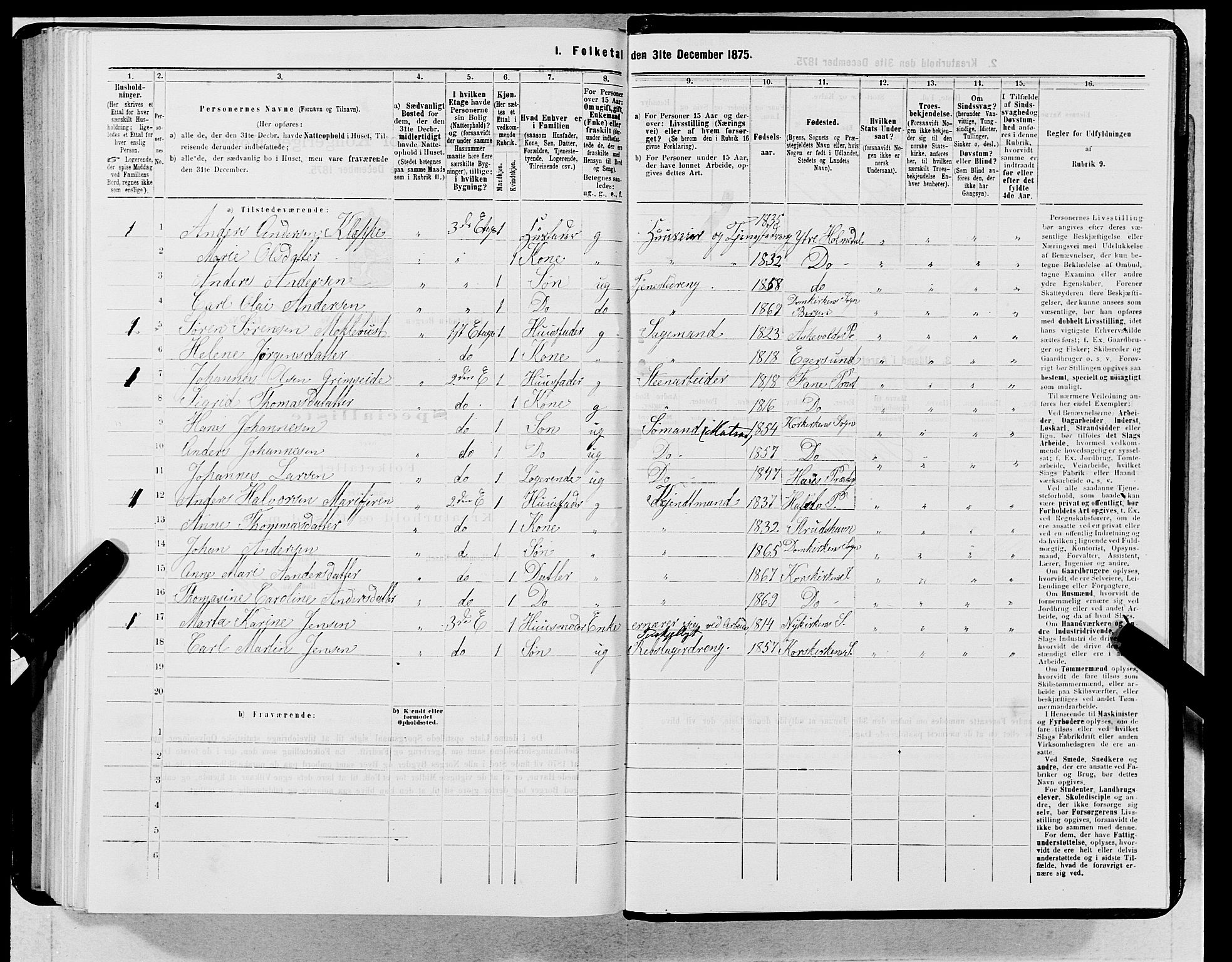 SAB, 1875 census for 1301 Bergen, 1875, p. 5170