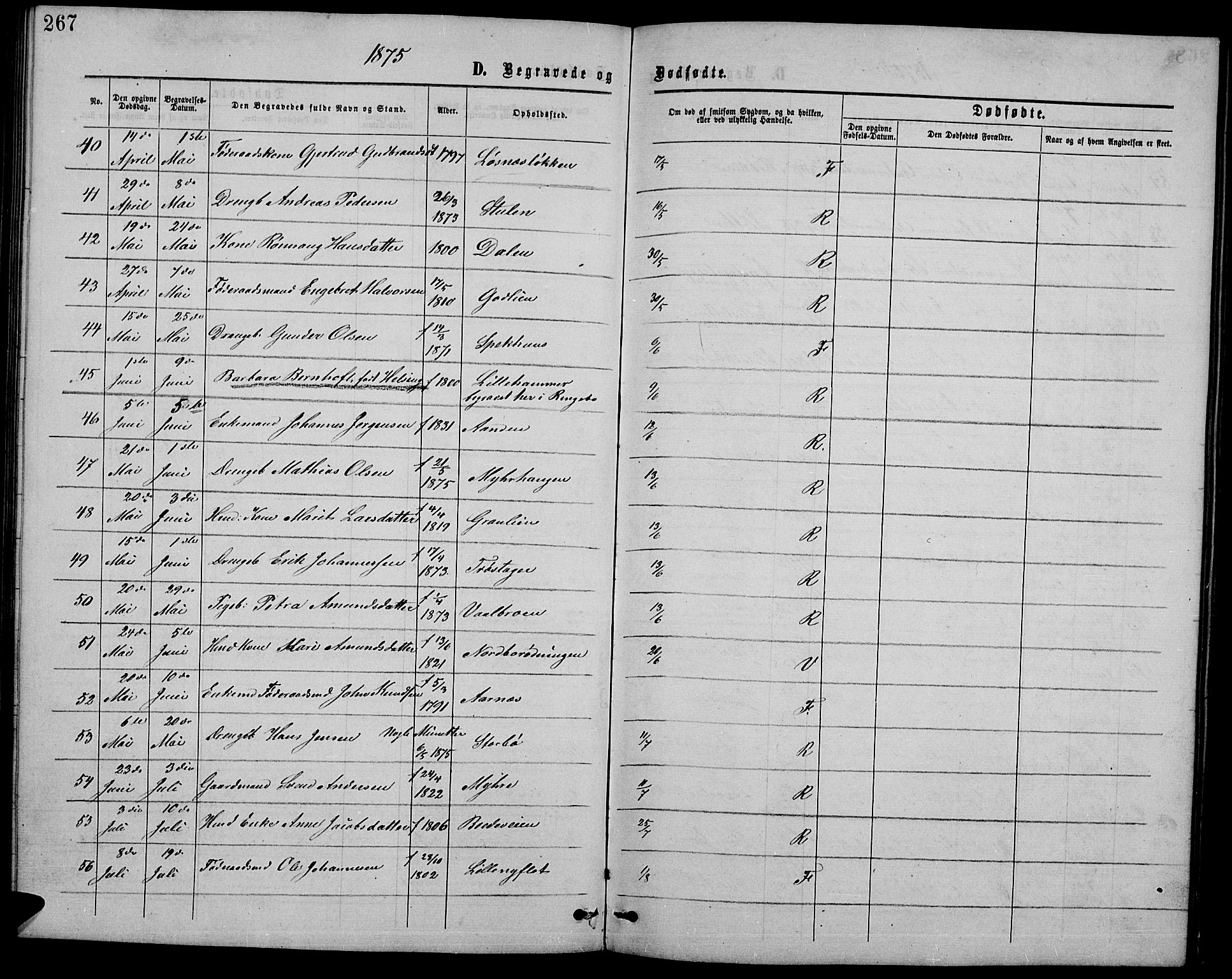 Ringebu prestekontor, AV/SAH-PREST-082/H/Ha/Hab/L0004: Parish register (copy) no. 4, 1867-1879, p. 267