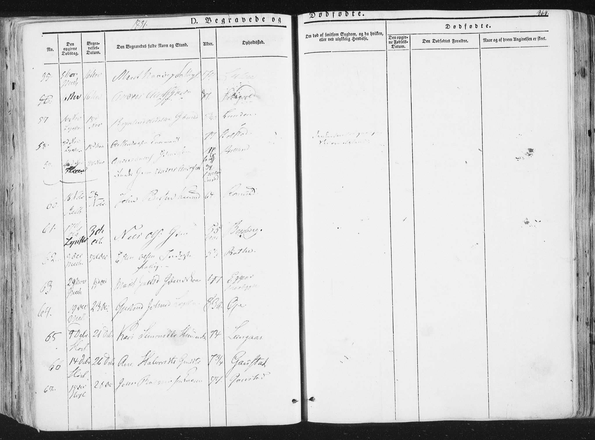 Ministerialprotokoller, klokkerbøker og fødselsregistre - Sør-Trøndelag, SAT/A-1456/691/L1074: Parish register (official) no. 691A06, 1842-1852, p. 364
