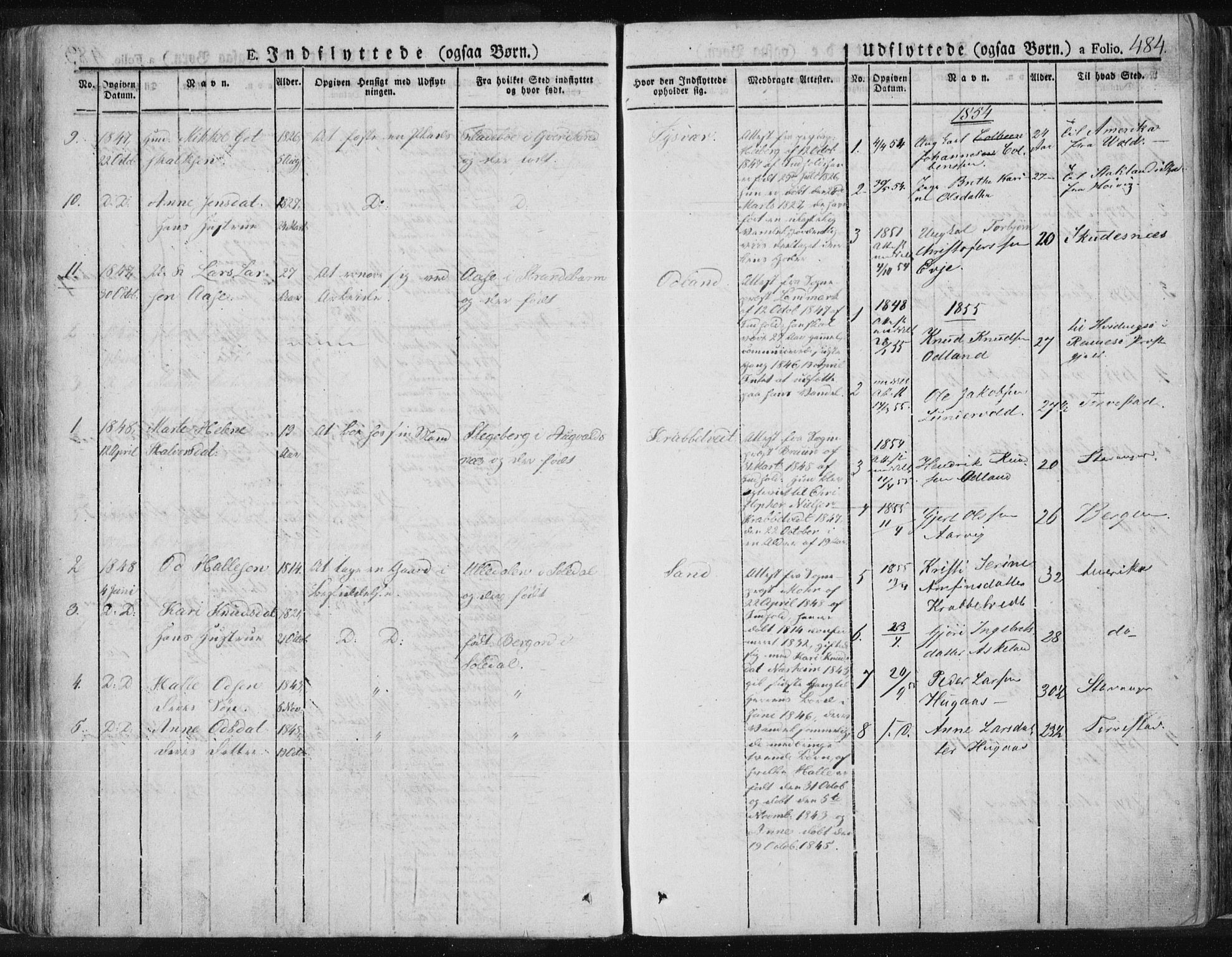 Tysvær sokneprestkontor, SAST/A -101864/H/Ha/Haa/L0001: Parish register (official) no. A 1.2, 1831-1856, p. 484