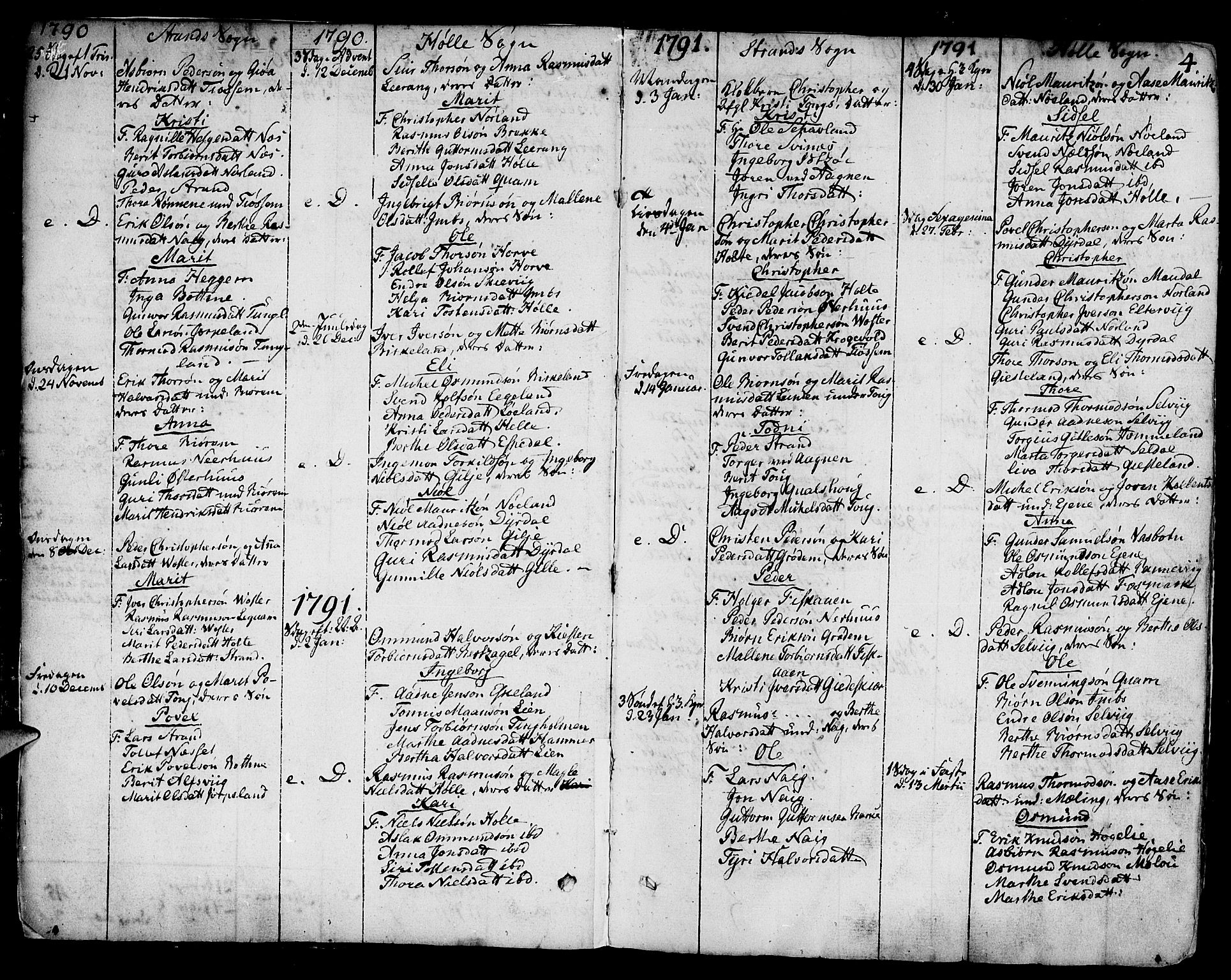 Strand sokneprestkontor, SAST/A-101828/H/Ha/Haa/L0003: Parish register (official) no. A 3, 1769-1816, p. 4