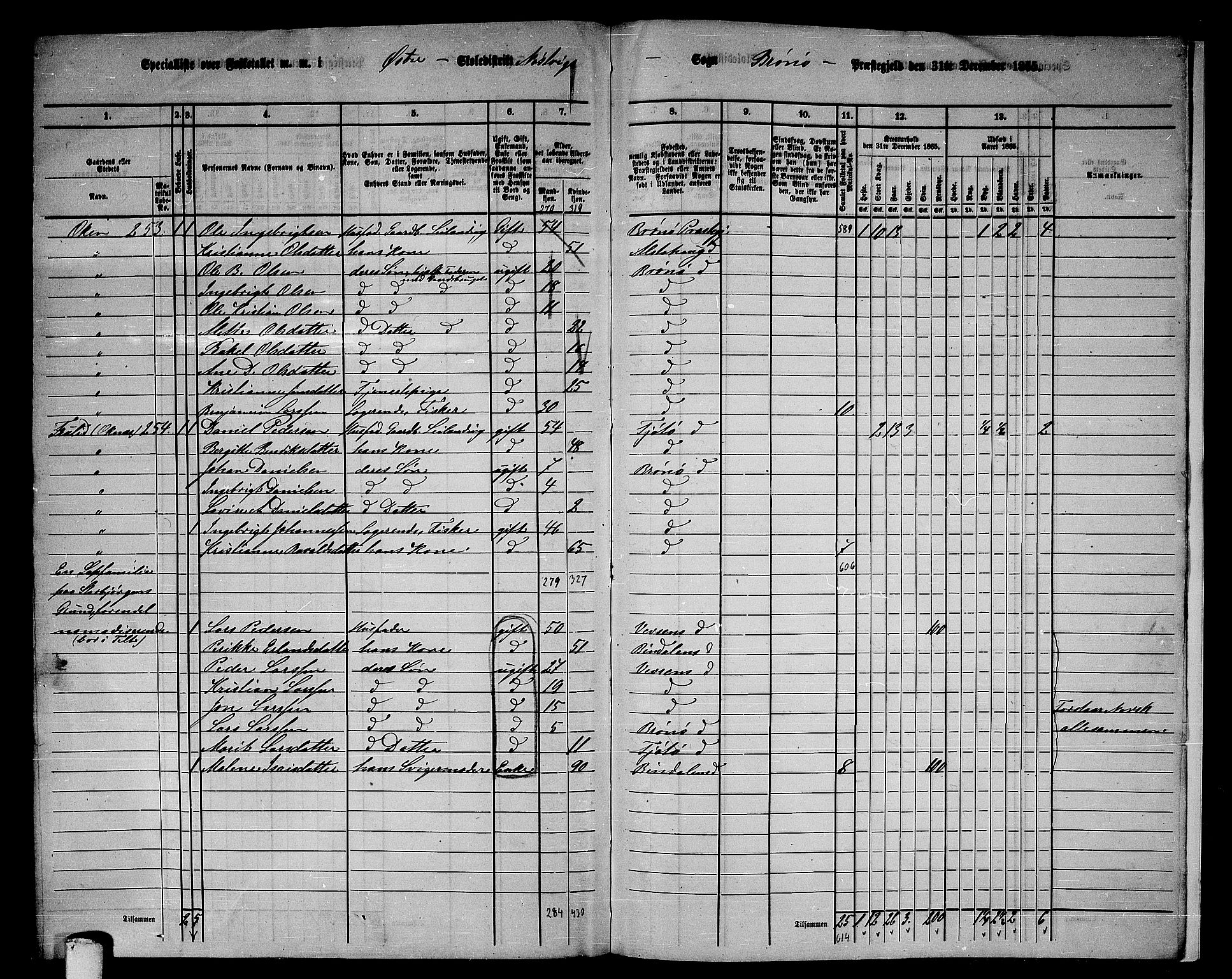 RA, 1865 census for Brønnøy, 1865, p. 214