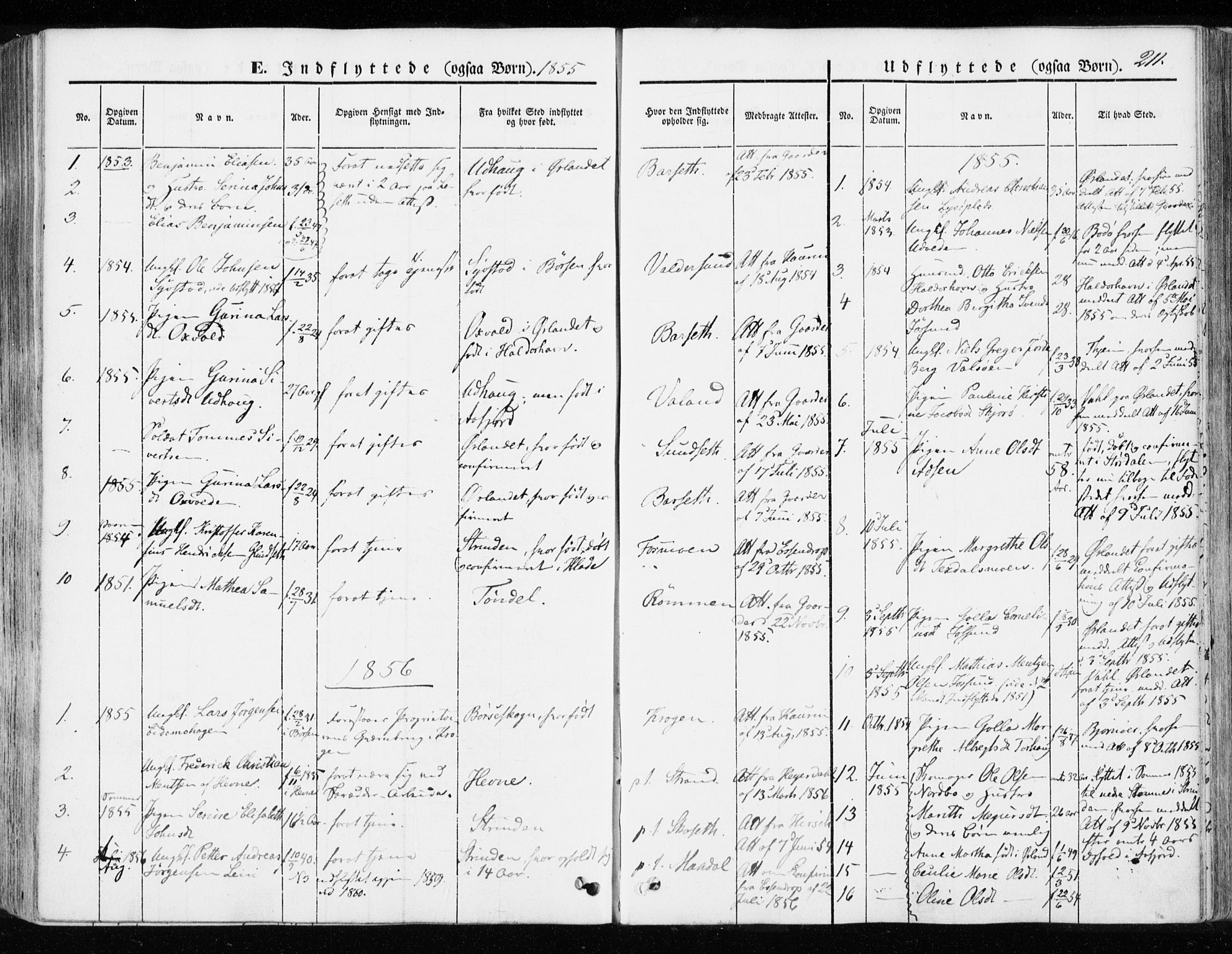 Ministerialprotokoller, klokkerbøker og fødselsregistre - Sør-Trøndelag, SAT/A-1456/655/L0677: Parish register (official) no. 655A06, 1847-1860, p. 211