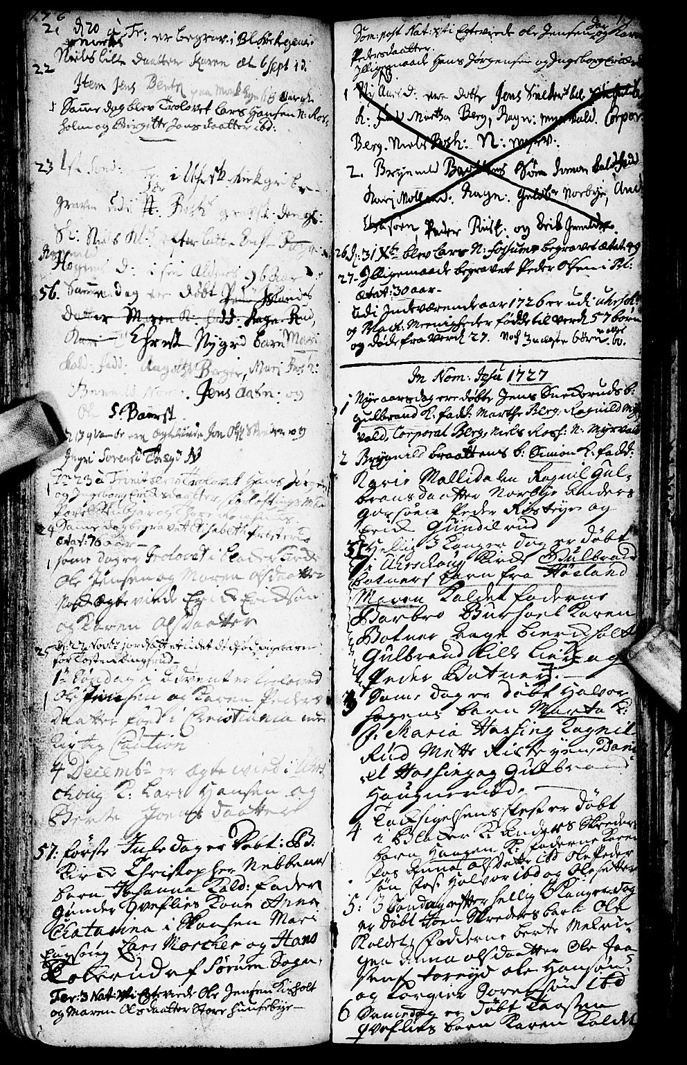 Aurskog prestekontor Kirkebøker, SAO/A-10304a/F/Fa/L0001: Parish register (official) no. I 1, 1707-1735, p. 176-177