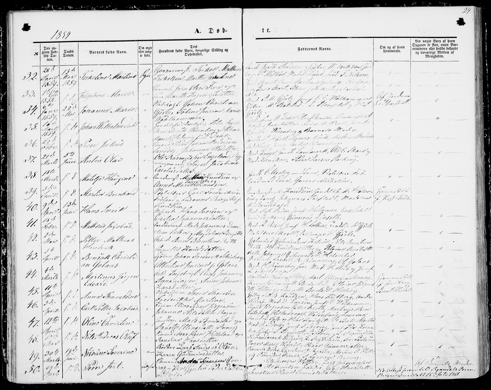 Ministerialprotokoller, klokkerbøker og fødselsregistre - Møre og Romsdal, AV/SAT-A-1454/529/L0451: Parish register (official) no. 529A01, 1855-1863, p. 24