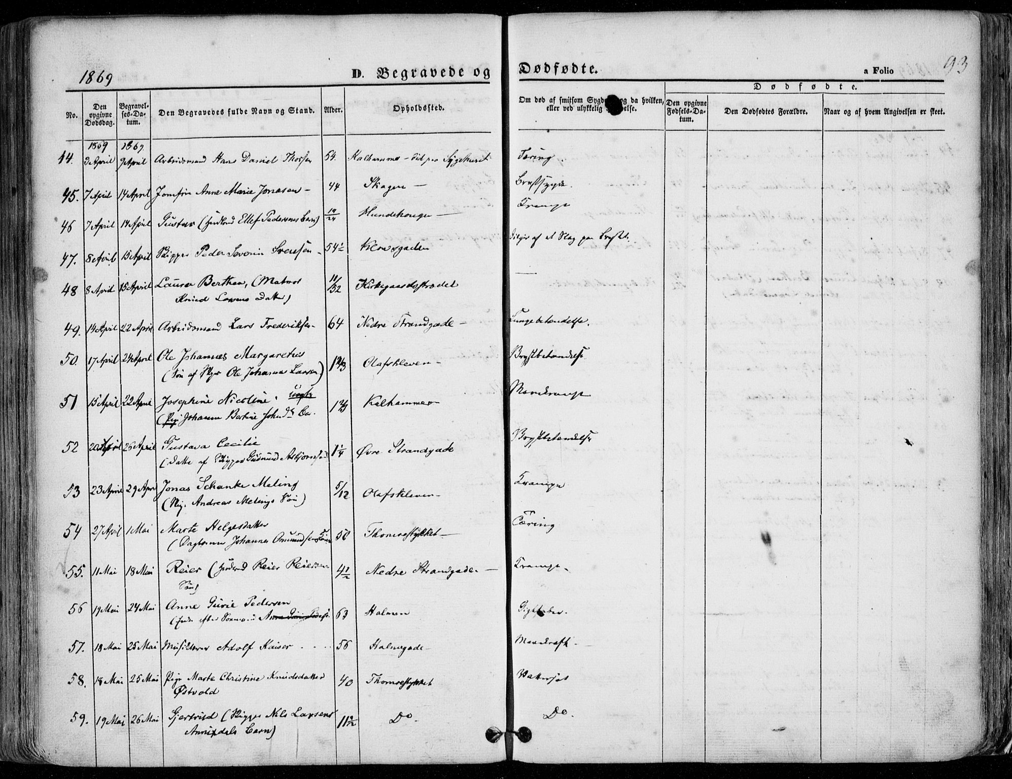 Domkirken sokneprestkontor, AV/SAST-A-101812/001/30/30BA/L0020: Parish register (official) no. A 19, 1858-1877, p. 93