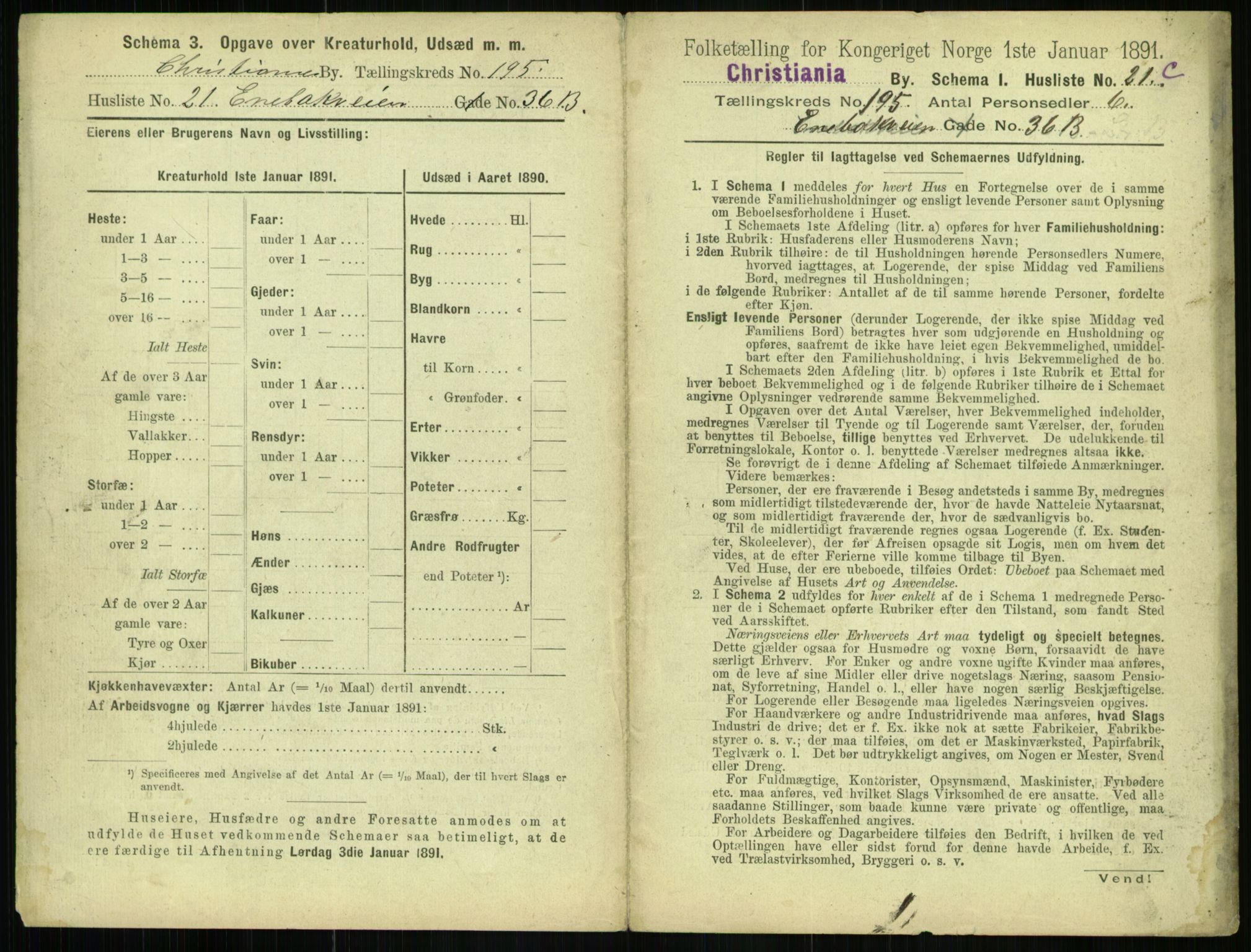 RA, 1891 census for 0301 Kristiania, 1891, p. 117494