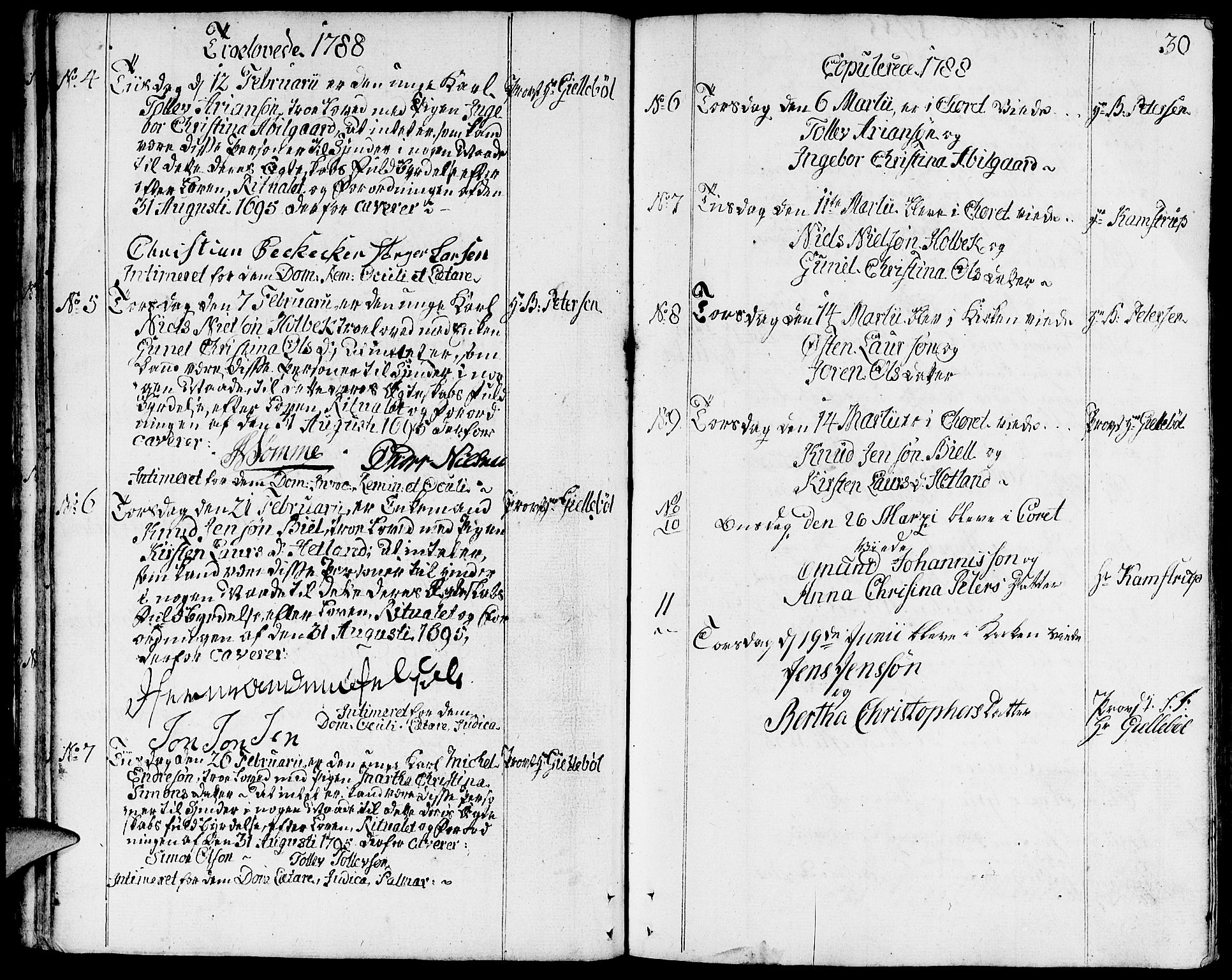 Domkirken sokneprestkontor, AV/SAST-A-101812/001/30/30BA/L0006: Parish register (official) no. A 6, 1783-1815, p. 30