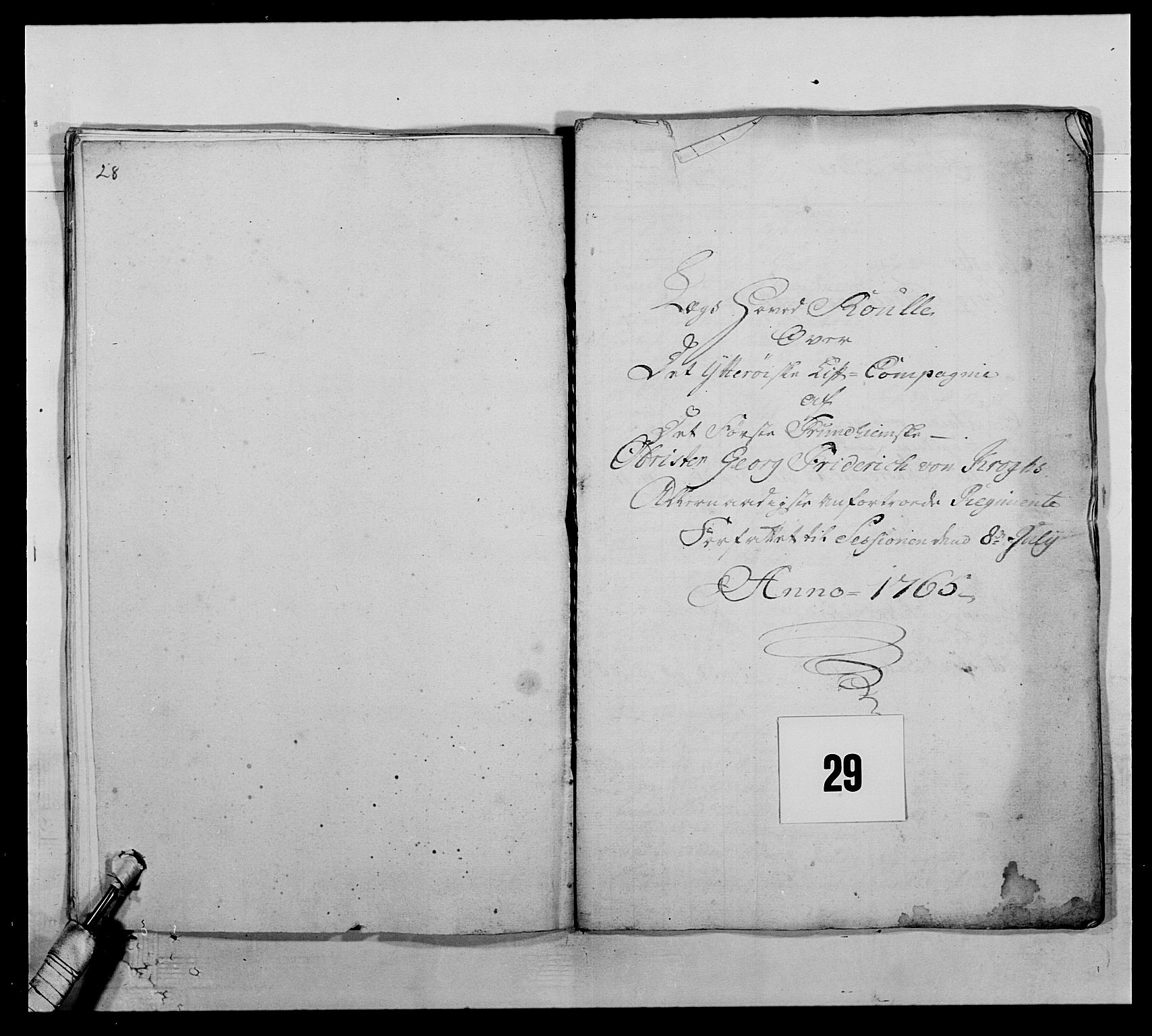 Kommanderende general (KG I) med Det norske krigsdirektorium, AV/RA-EA-5419/E/Ea/L0510: 1. Trondheimske regiment, 1756-1765, p. 323