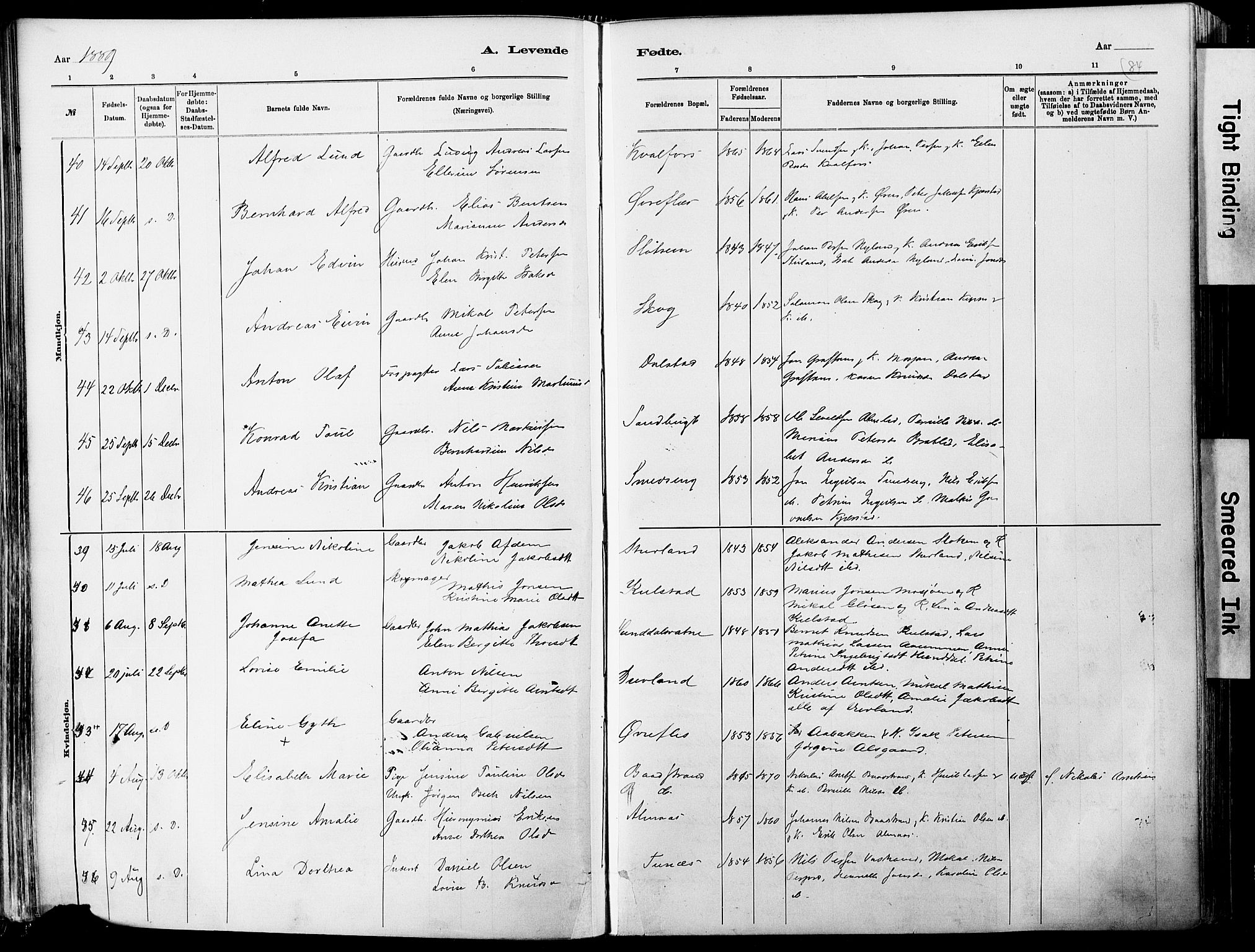 Ministerialprotokoller, klokkerbøker og fødselsregistre - Nordland, AV/SAT-A-1459/820/L0295: Parish register (official) no. 820A16, 1880-1896, p. 84