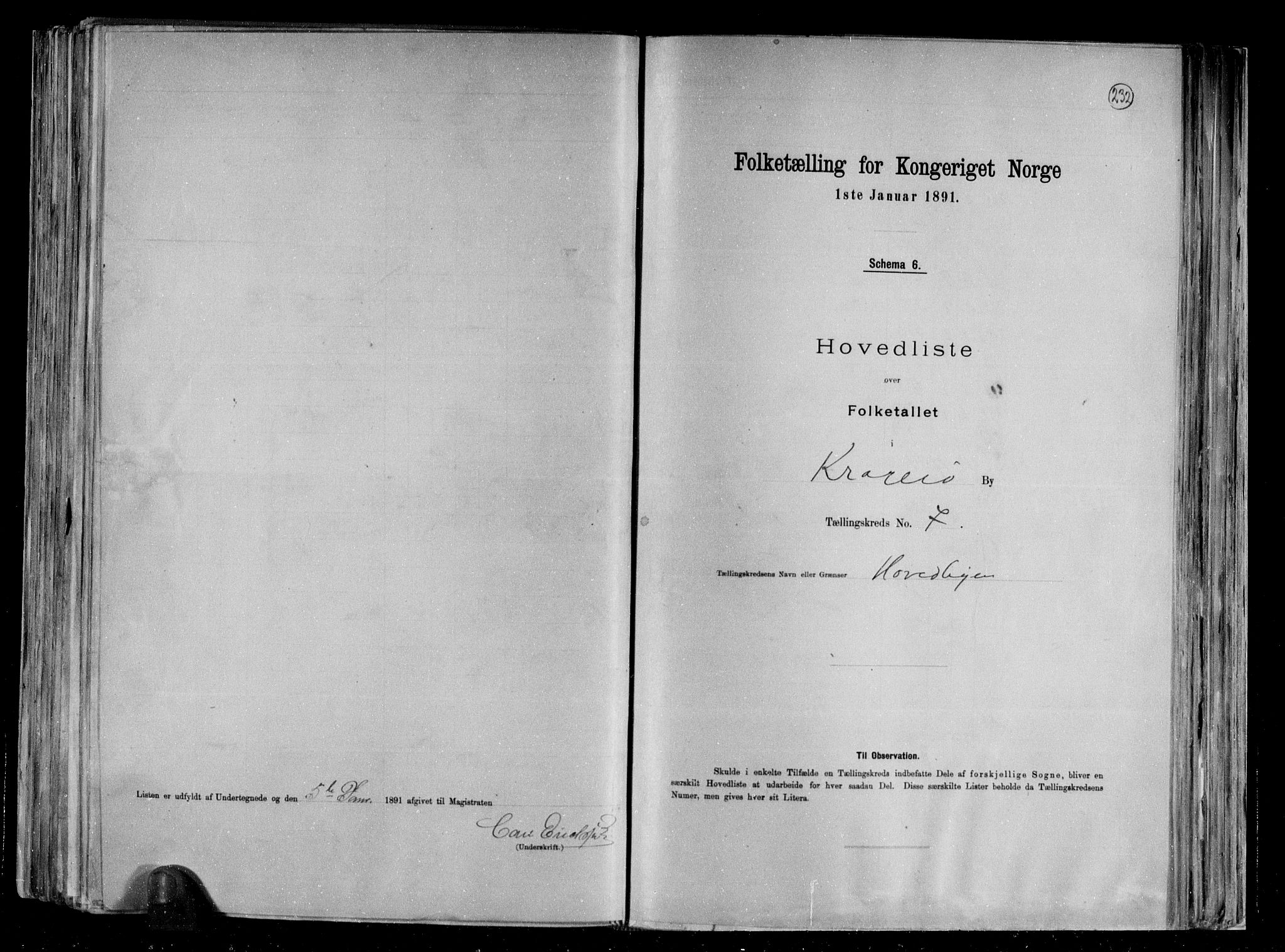 RA, 1891 census for 0801 Kragerø, 1891, p. 17