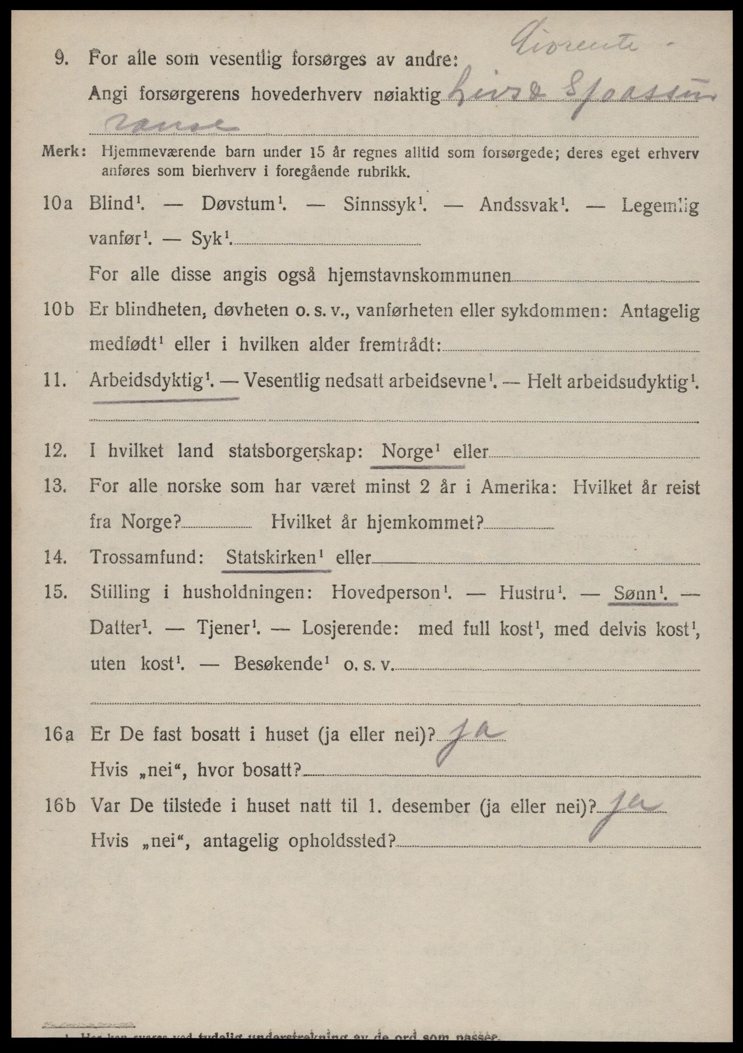 SAT, 1920 census for Borgund, 1920, p. 6057