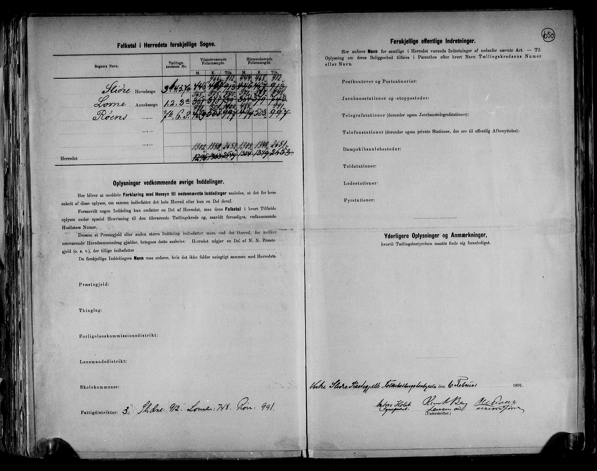 RA, 1891 census for 0543 Vestre Slidre, 1891, p. 3