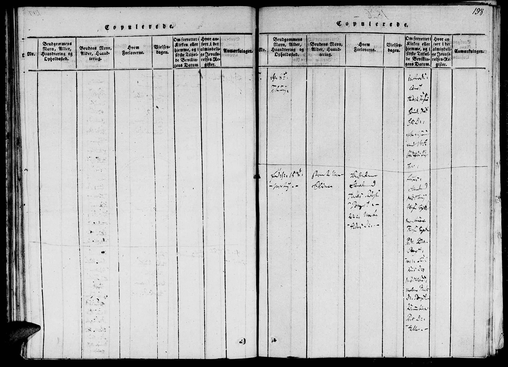 Ministerialprotokoller, klokkerbøker og fødselsregistre - Møre og Romsdal, AV/SAT-A-1454/520/L0273: Parish register (official) no. 520A03, 1817-1826, p. 198