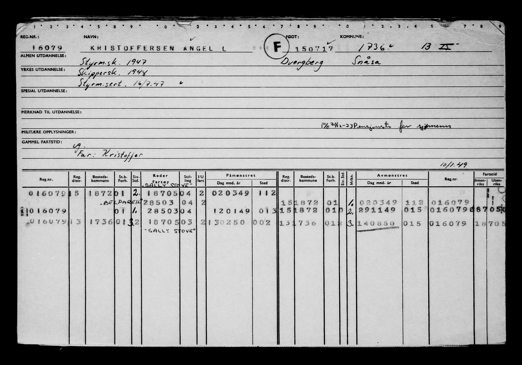 Direktoratet for sjømenn, AV/RA-S-3545/G/Gb/L0150: Hovedkort, 1917, p. 294