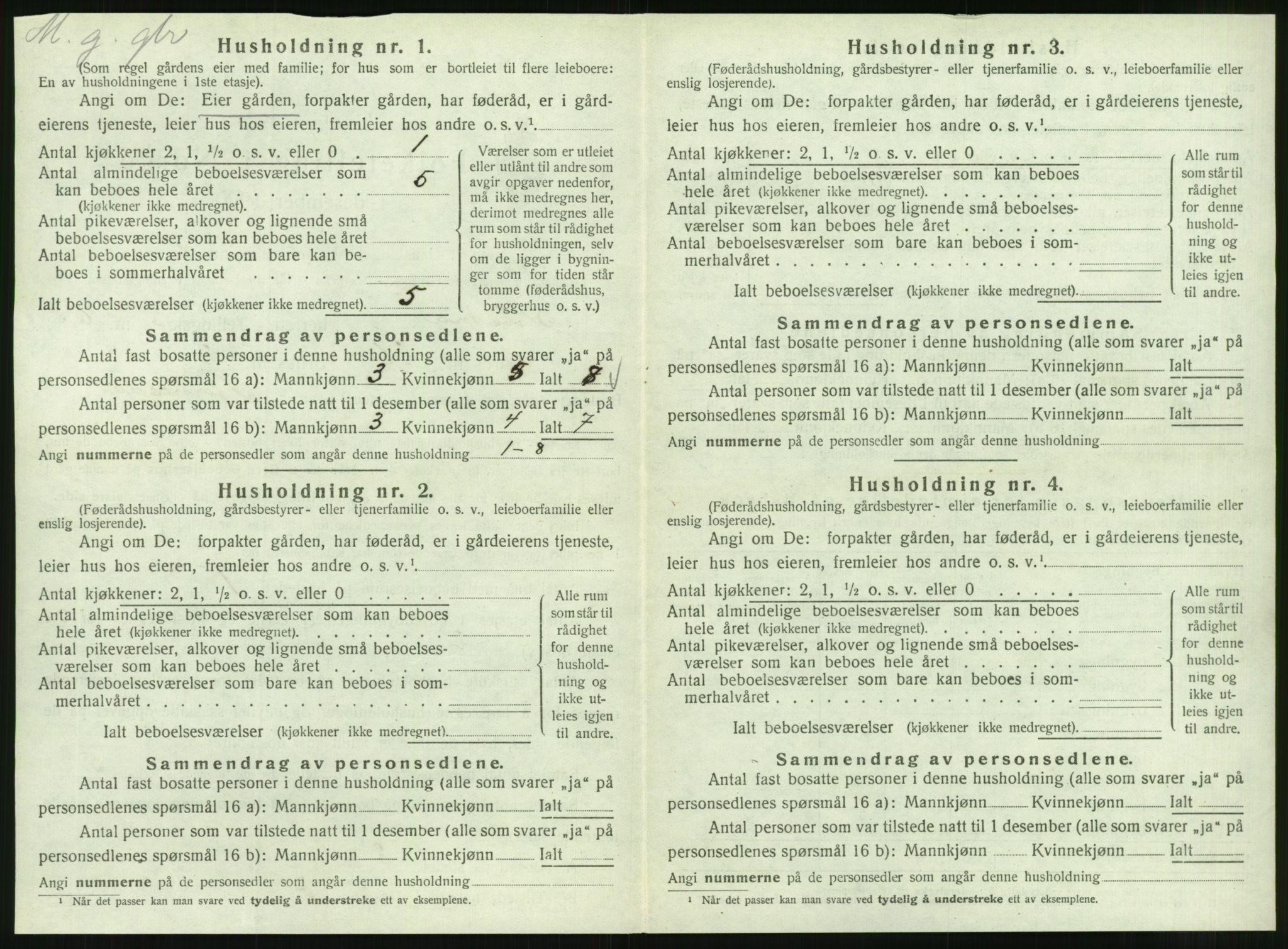 SAT, 1920 census for Tustna, 1920, p. 392