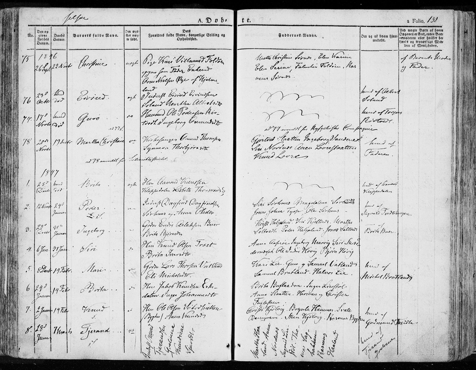 Jelsa sokneprestkontor, AV/SAST-A-101842/01/IV: Parish register (official) no. A 6.1, 1828-1853, p. 138