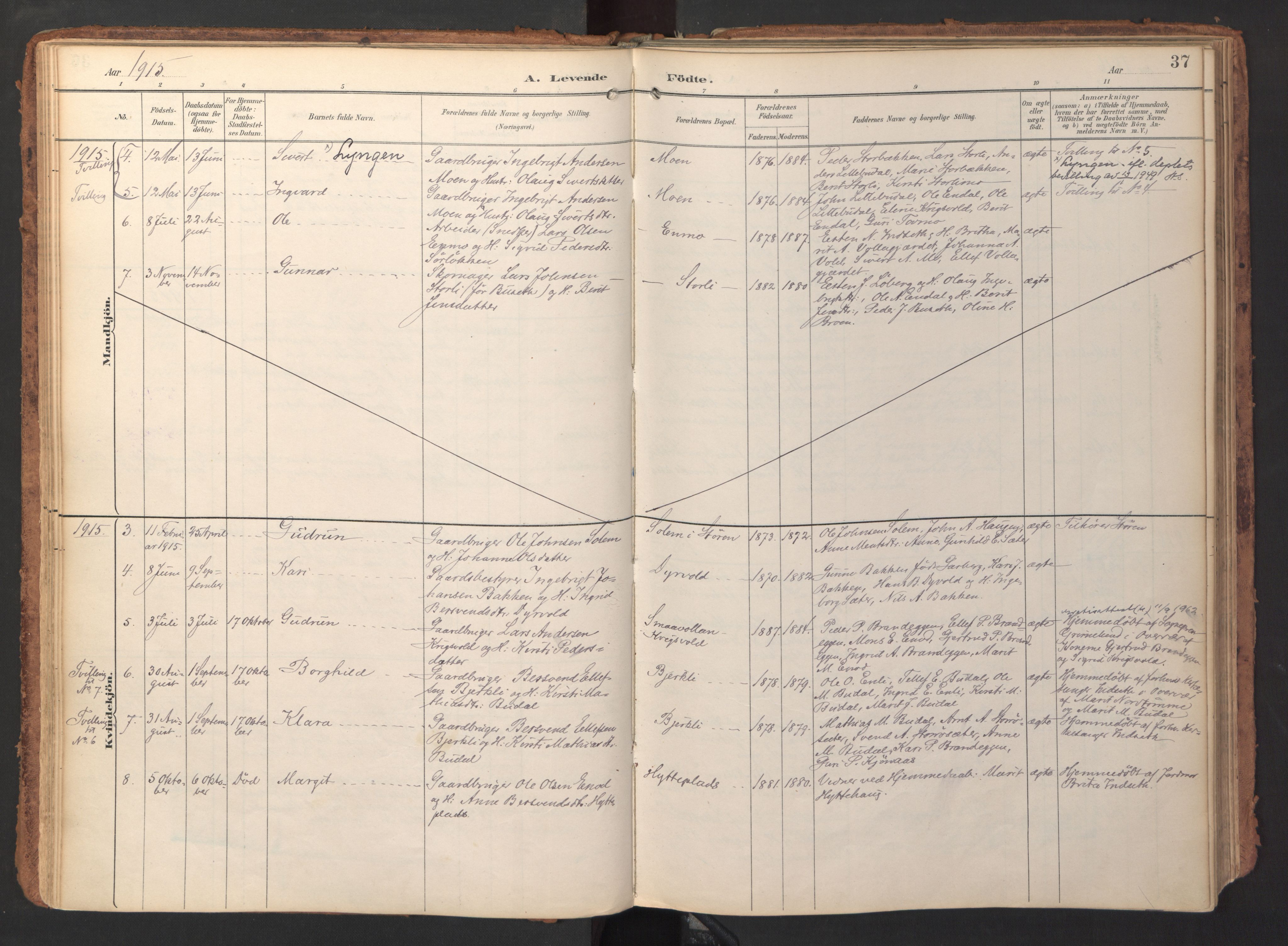 Ministerialprotokoller, klokkerbøker og fødselsregistre - Sør-Trøndelag, SAT/A-1456/690/L1050: Parish register (official) no. 690A01, 1889-1929, p. 37