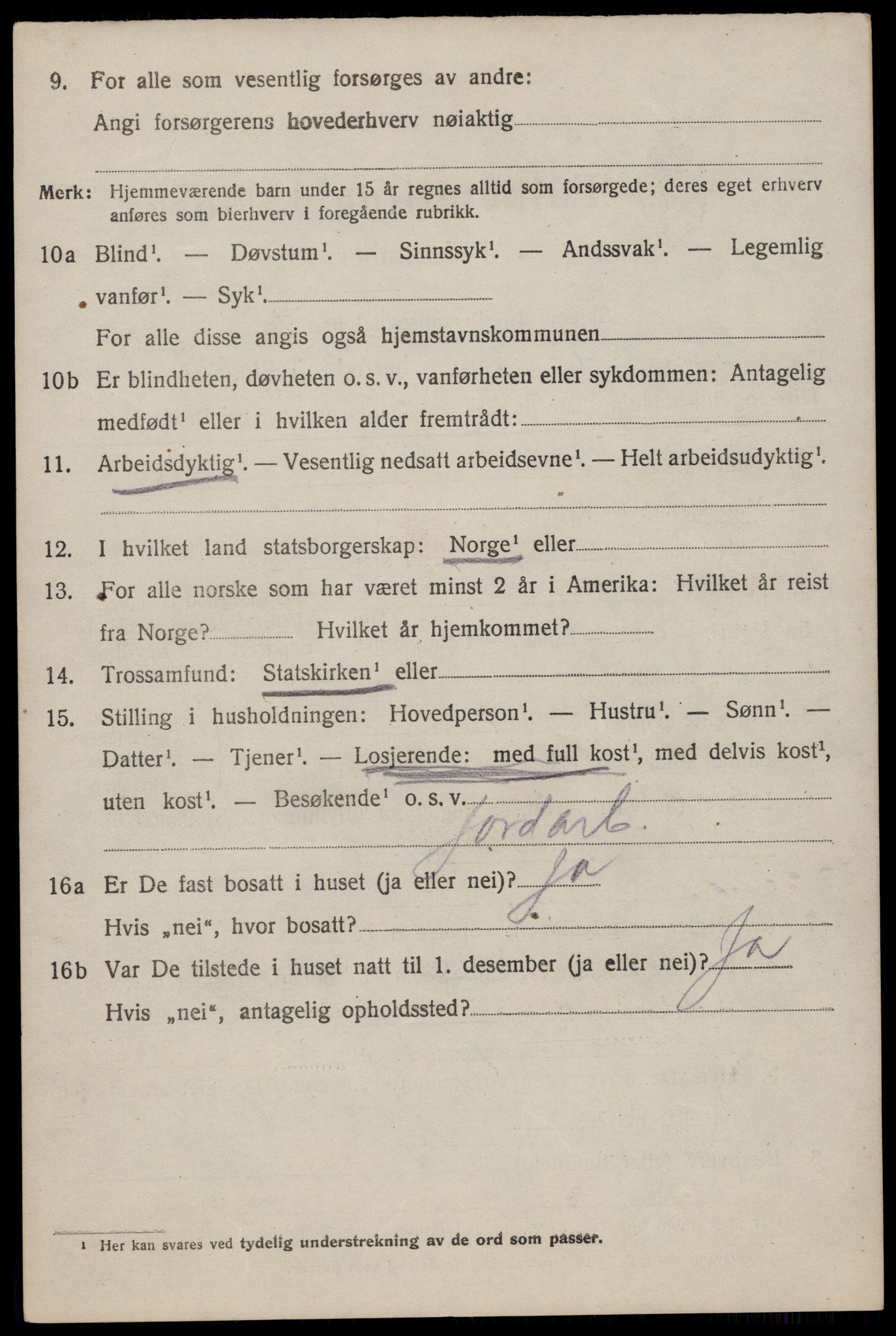 SAST, 1920 census for Varhaug, 1920, p. 2934