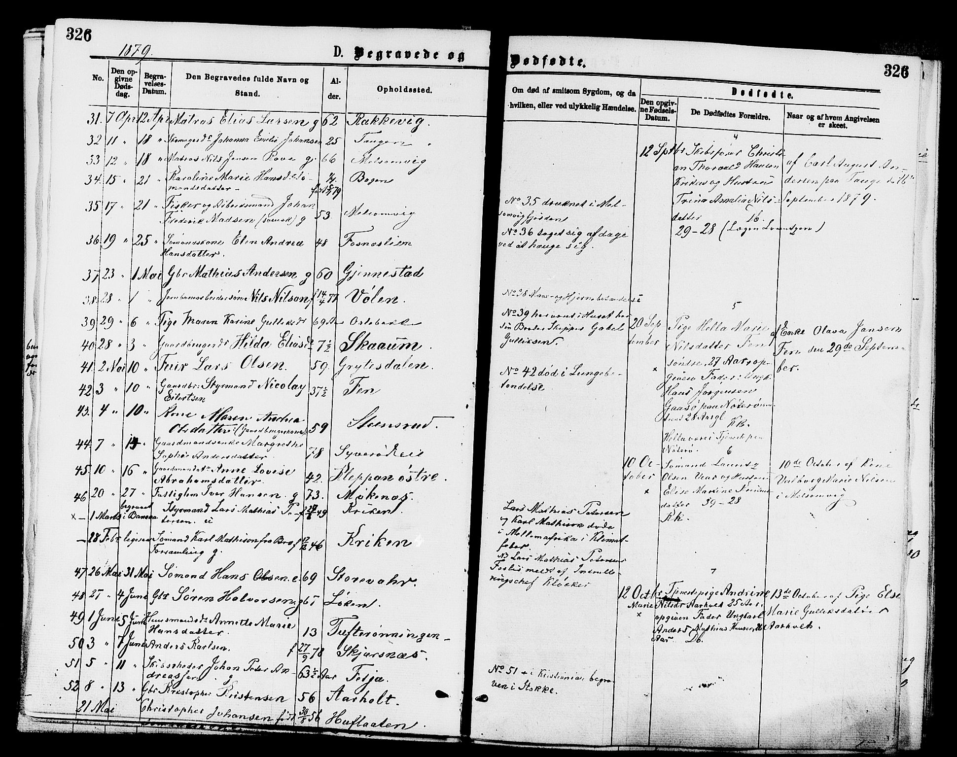 Stokke kirkebøker, AV/SAKO-A-320/F/Fa/L0009: Parish register (official) no. I 9, 1872-1883, p. 326