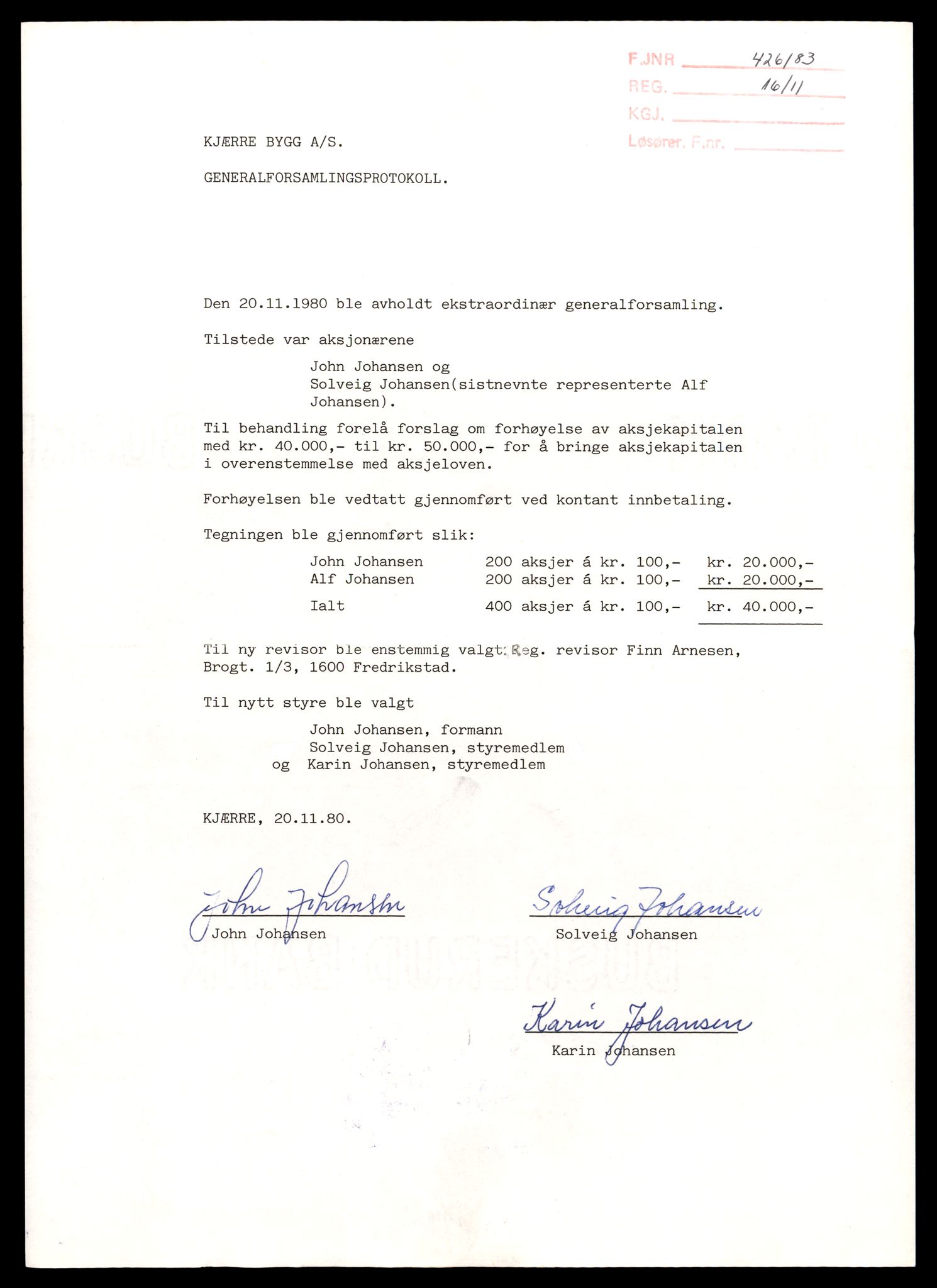 Fredrikstad tingrett, AV/SAT-A-10473/K/Kb/Kbb/L0031: Enkeltmannsforetak, aksjeselskap og andelslag, Kj-Kom, 1944-1990, p. 5