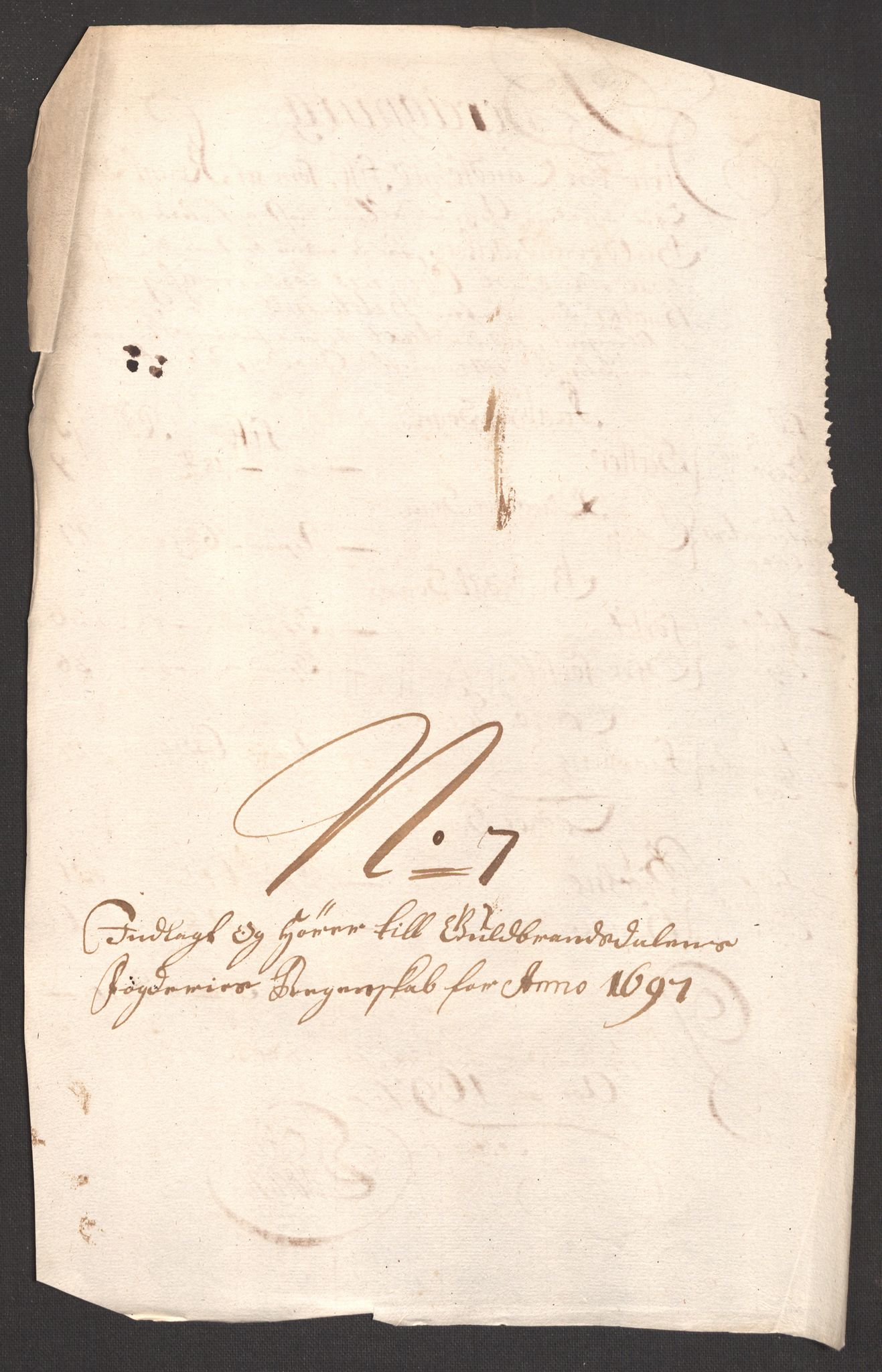 Rentekammeret inntil 1814, Reviderte regnskaper, Fogderegnskap, AV/RA-EA-4092/R17/L1170: Fogderegnskap Gudbrandsdal, 1696-1697, p. 275