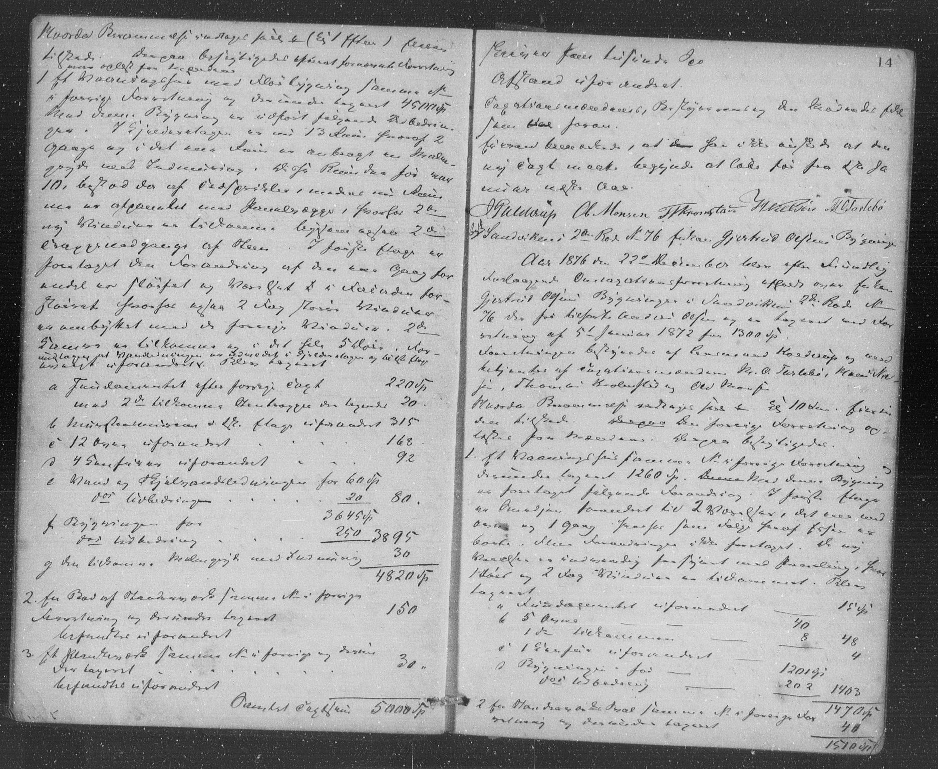 Lensmannen i Årstad, AV/SAB-A-36201/0012/L0006: Branntakstprotokoll, 1876-1882, p. 14