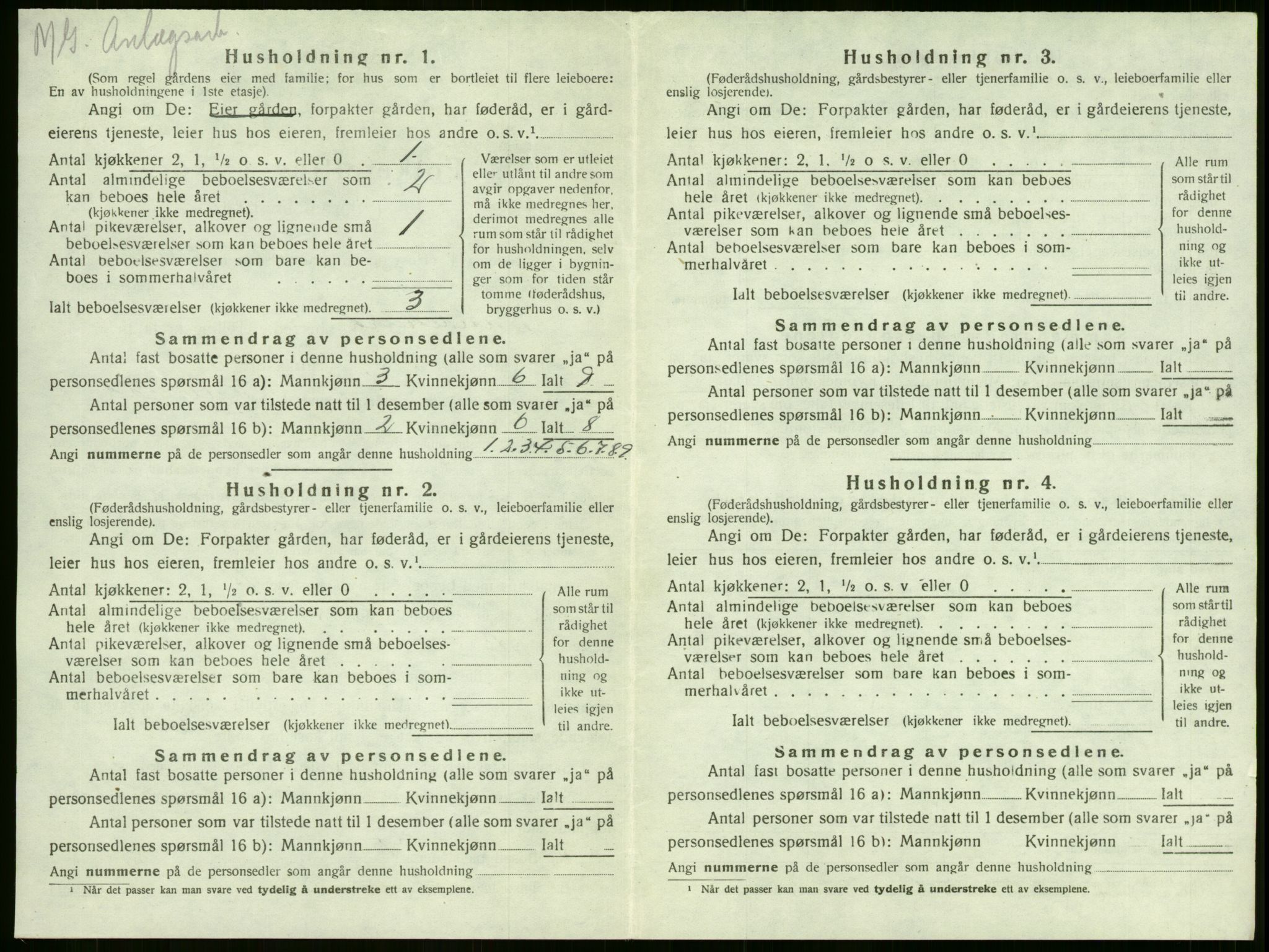 SAKO, 1920 census for Sandeherred, 1920, p. 369