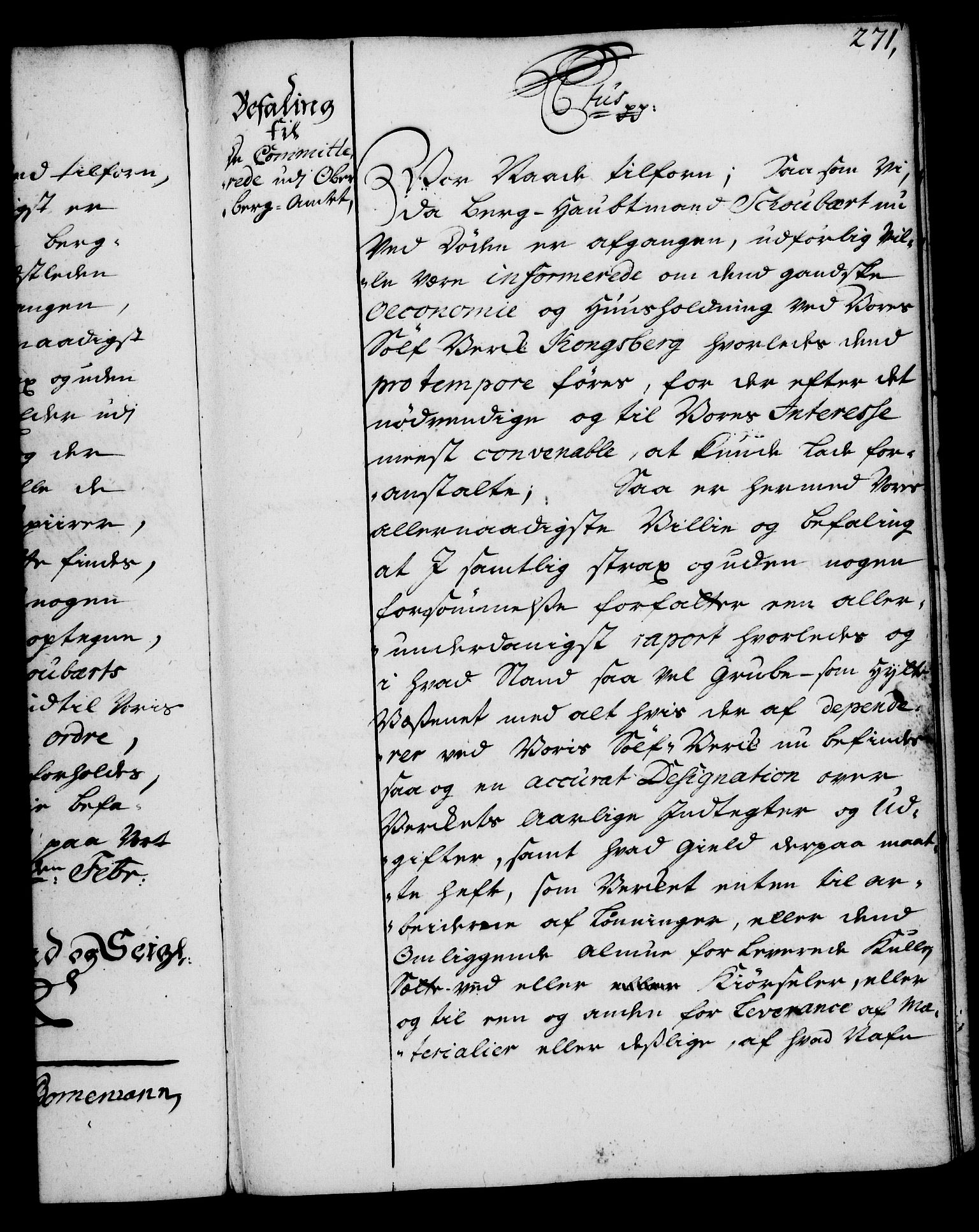 Rentekammeret, Kammerkanselliet, RA/EA-3111/G/Gg/Gga/L0004: Norsk ekspedisjonsprotokoll med register (merket RK 53.4), 1734-1741, p. 271