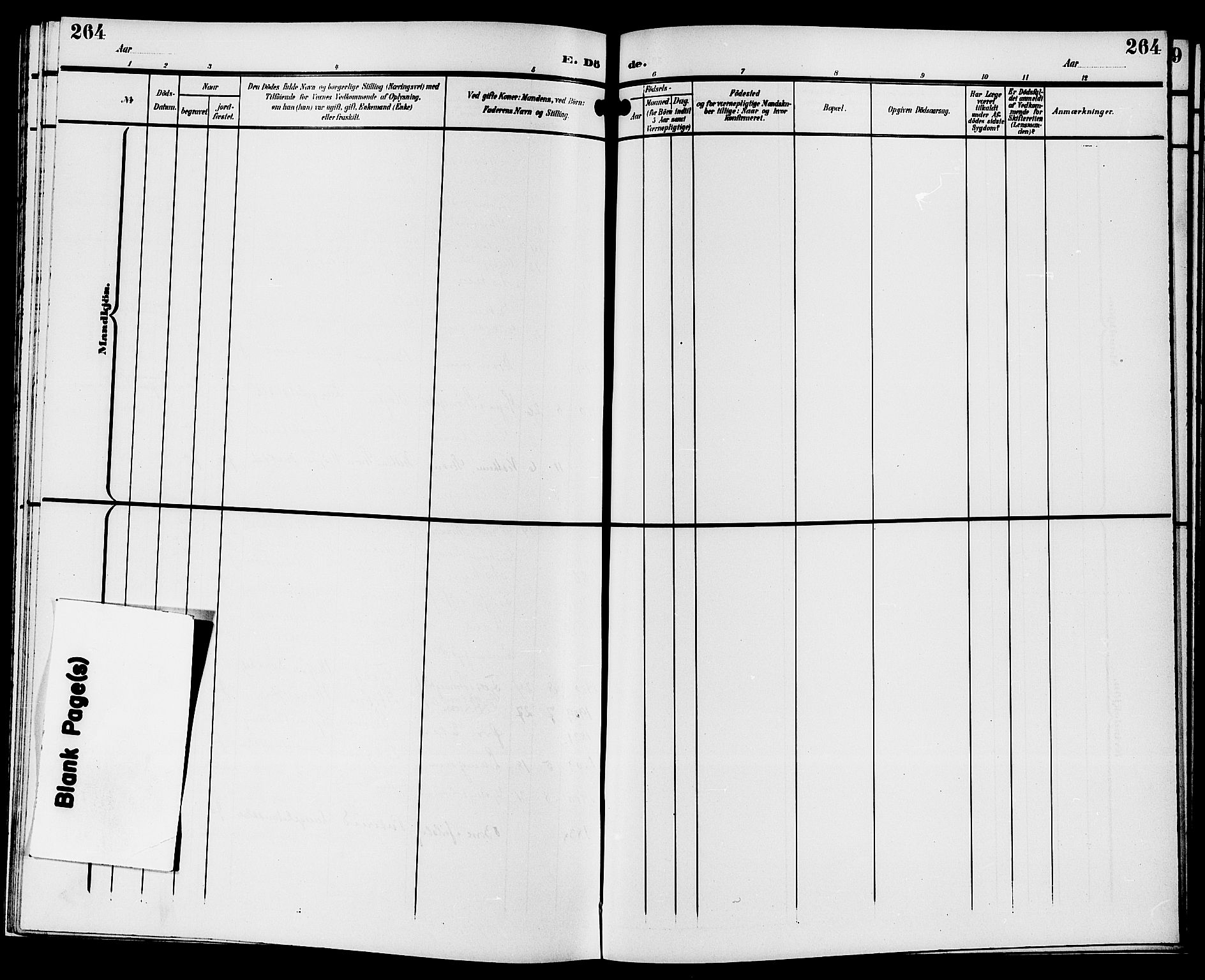 Strømsgodset kirkebøker, SAKO/A-324/G/Ga/L0002: Parish register (copy) no. 2, 1885-1910, p. 264