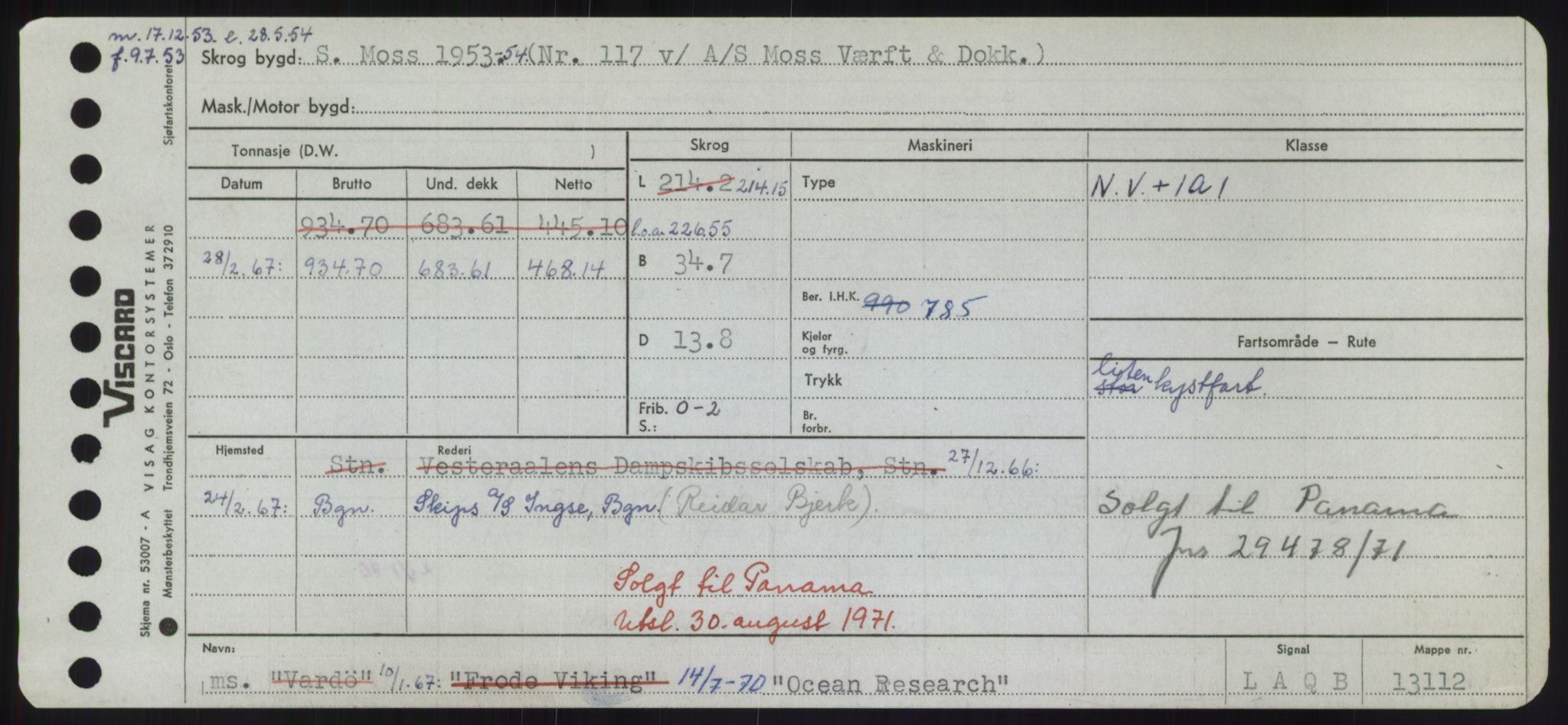 Sjøfartsdirektoratet med forløpere, Skipsmålingen, RA/S-1627/H/Hd/L0028: Fartøy, O, p. 73