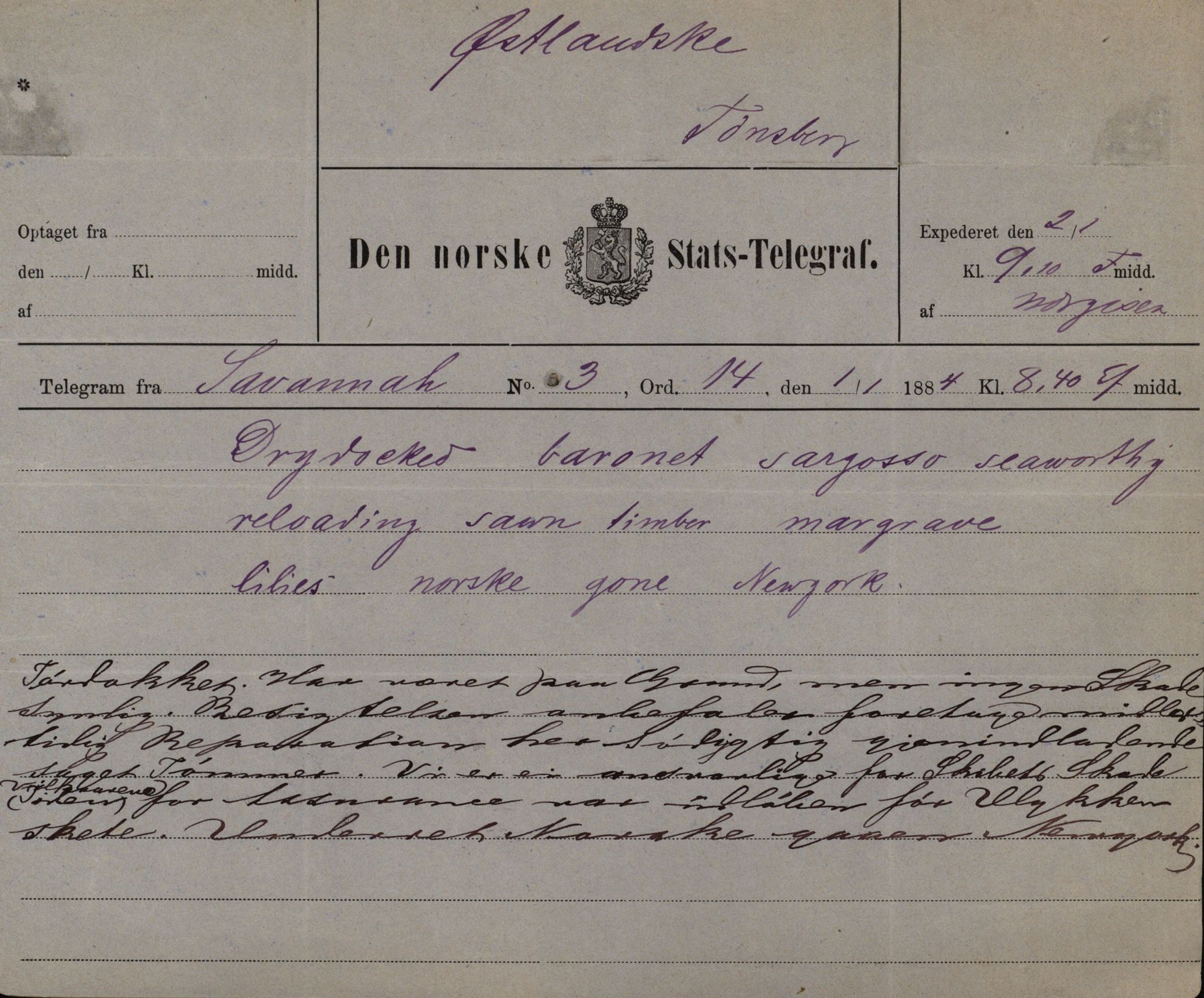 Pa 63 - Østlandske skibsassuranceforening, VEMU/A-1079/G/Ga/L0016/0015: Havaridokumenter / St. Lawrence, Poseidon, Snap, Josephine, Triton, 1883, p. 15