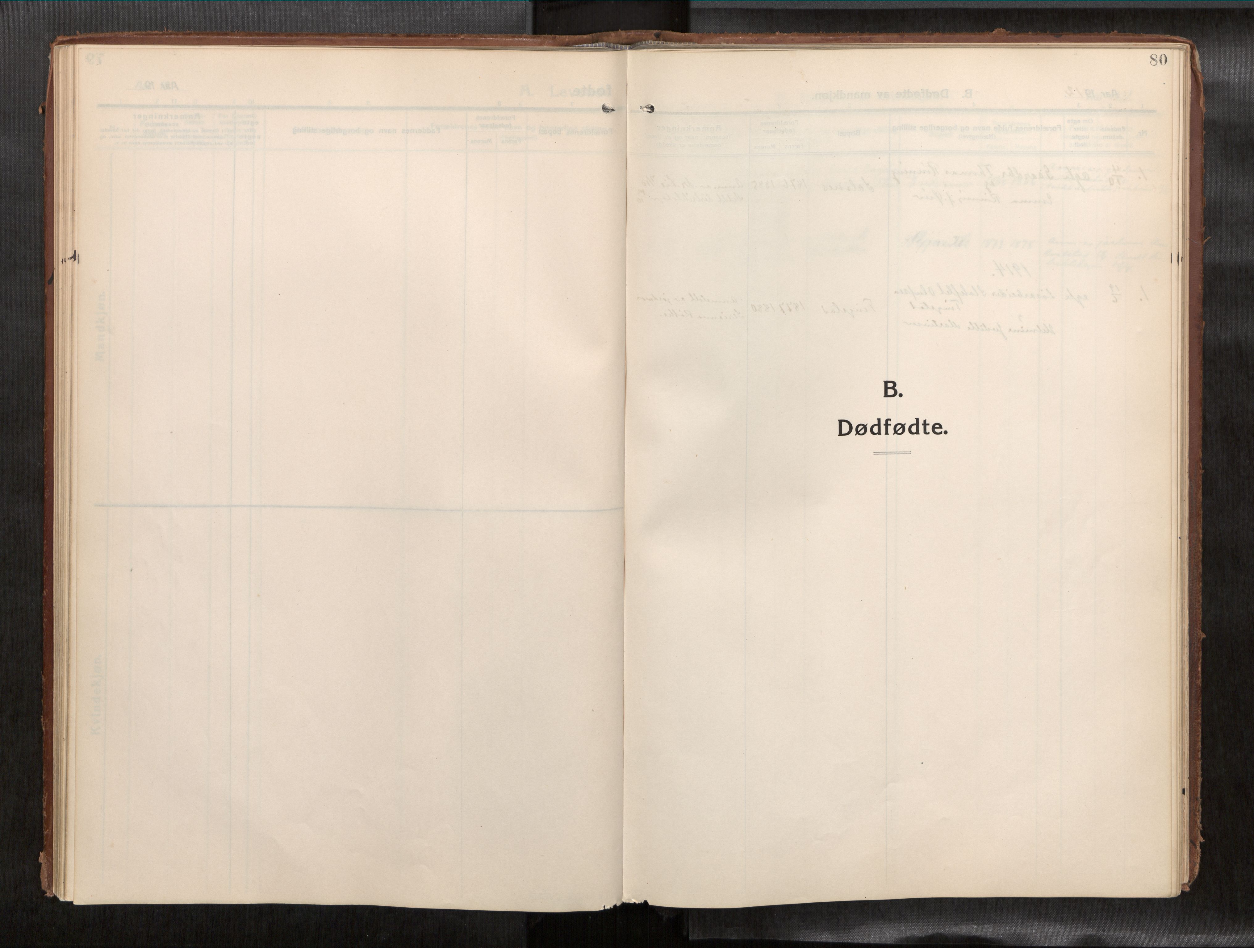 Ministerialprotokoller, klokkerbøker og fødselsregistre - Nord-Trøndelag, SAT/A-1458/773/L0624a: Parish register (official) no. 773A16, 1910-1936, p. 80