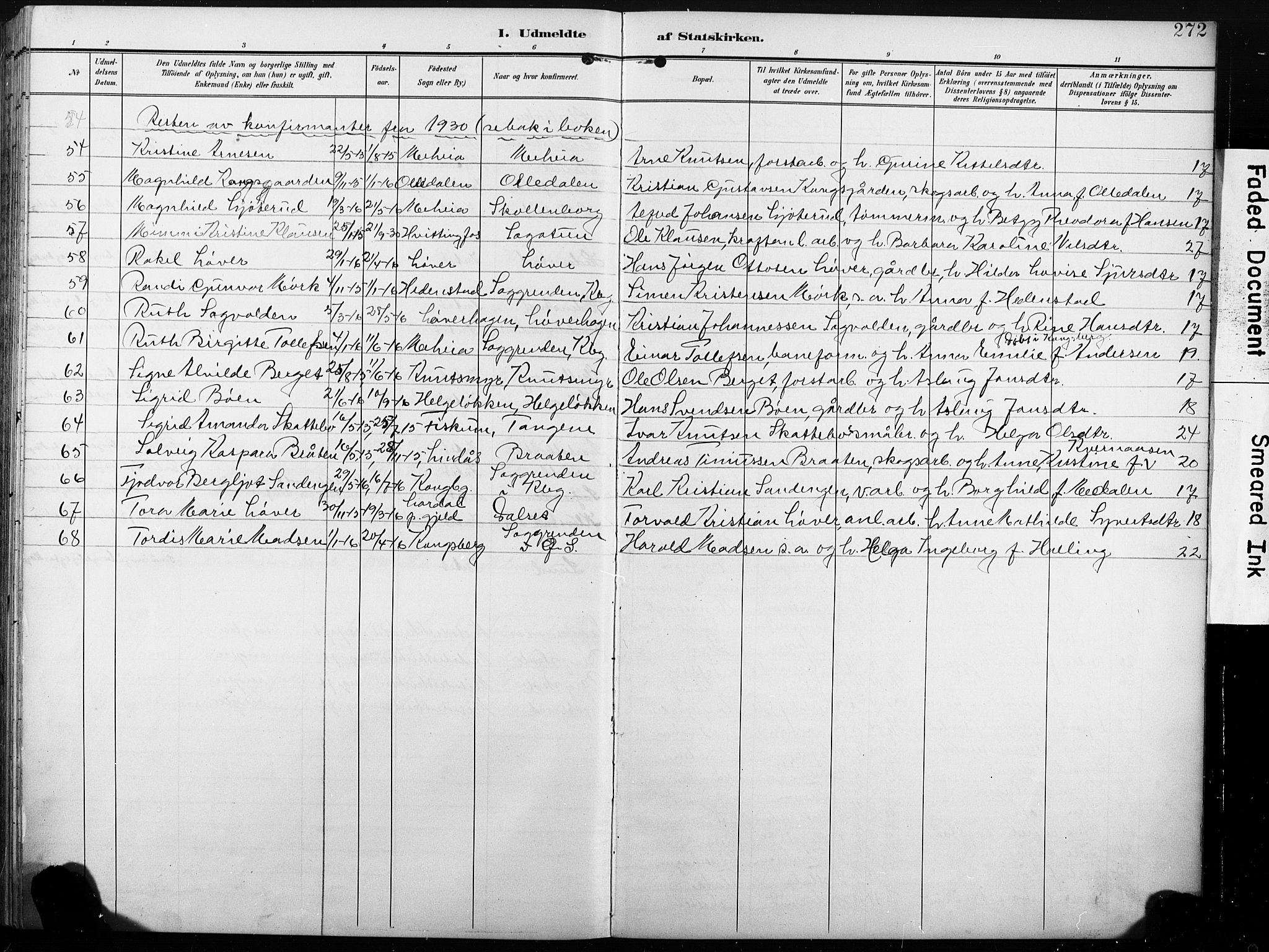 Sandsvær kirkebøker, SAKO/A-244/G/Gd/L0004a: Parish register (copy) no. IV 4A, 1901-1932, p. 272