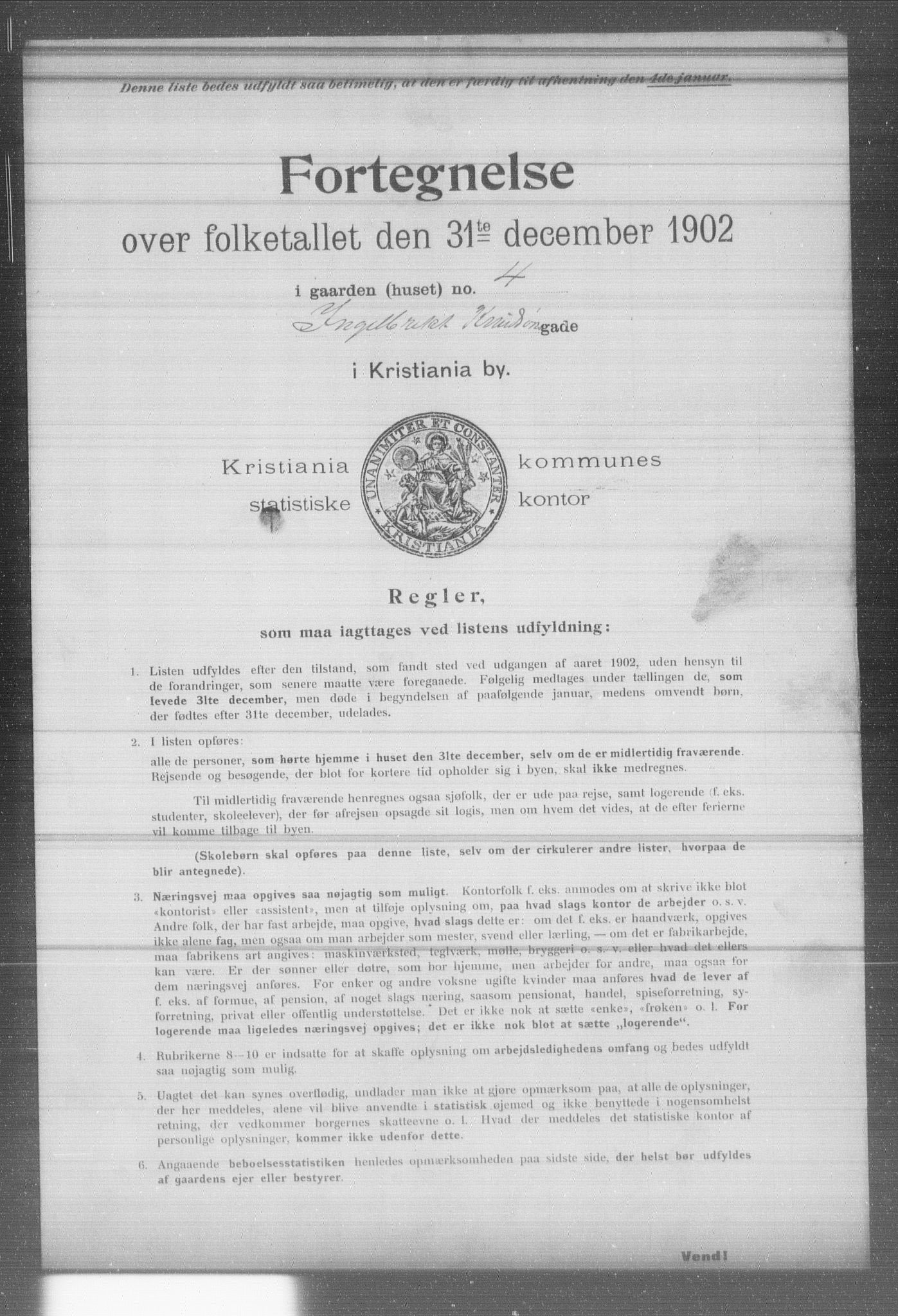 OBA, Municipal Census 1902 for Kristiania, 1902, p. 8320