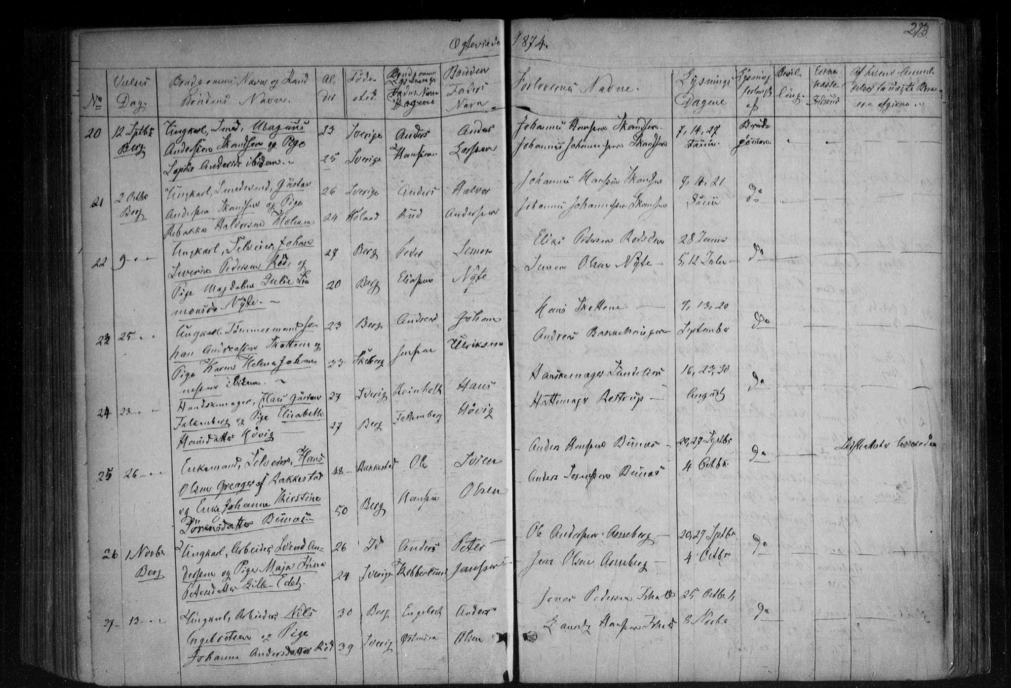 Berg prestekontor Kirkebøker, AV/SAO-A-10902/F/Fa/L0005: Parish register (official) no. I 5, 1861-1877, p. 273