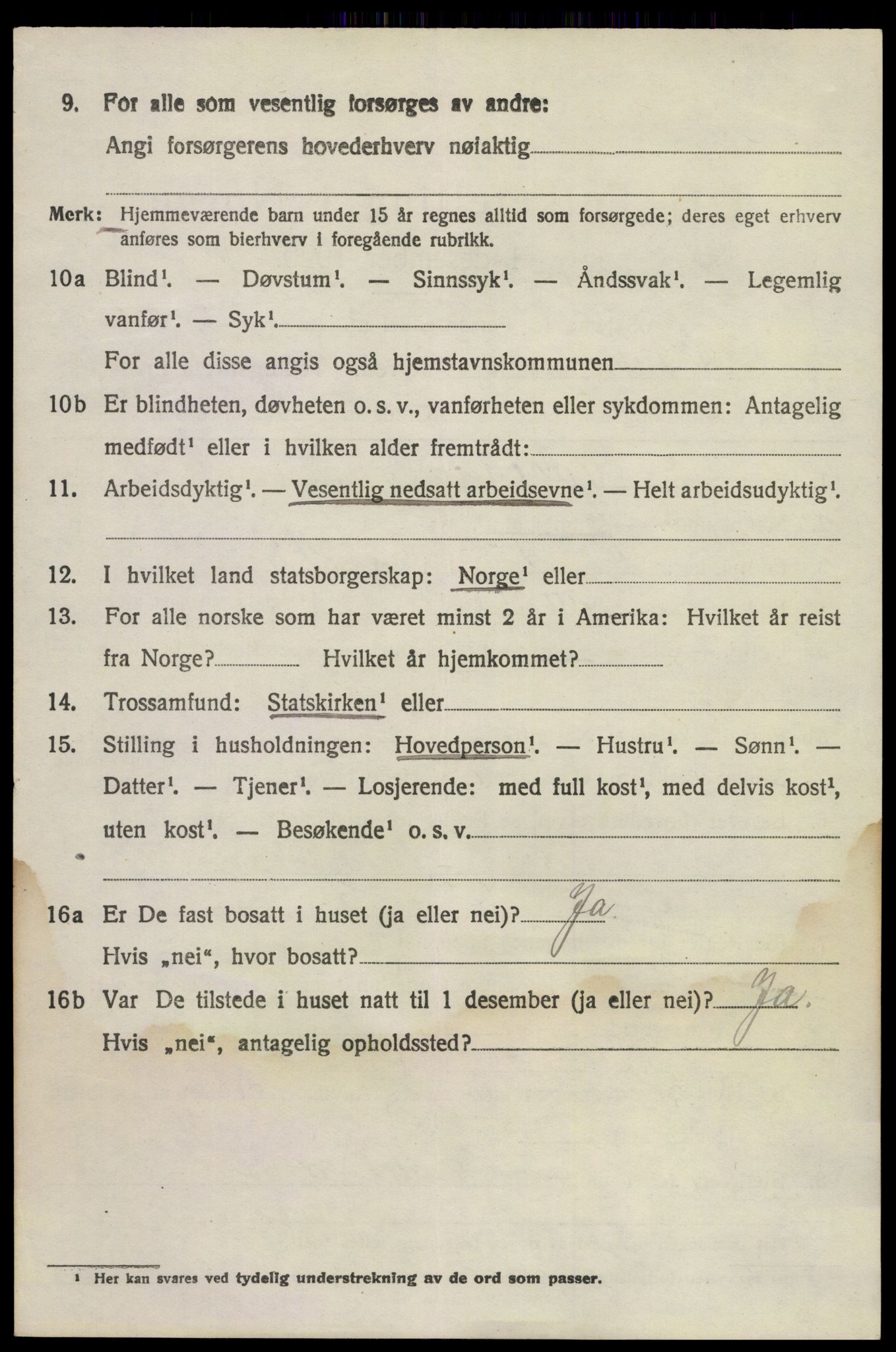 SAKO, 1920 census for Brunlanes, 1920, p. 3320